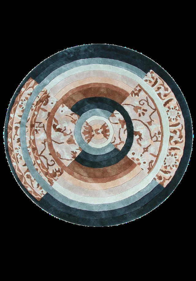 Round Hand Tufted Wool Rug - 5 ft (RG_00454)