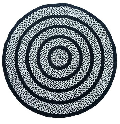 Round Hand Stitched PP Rug - 3x3 ft (RG_00470)