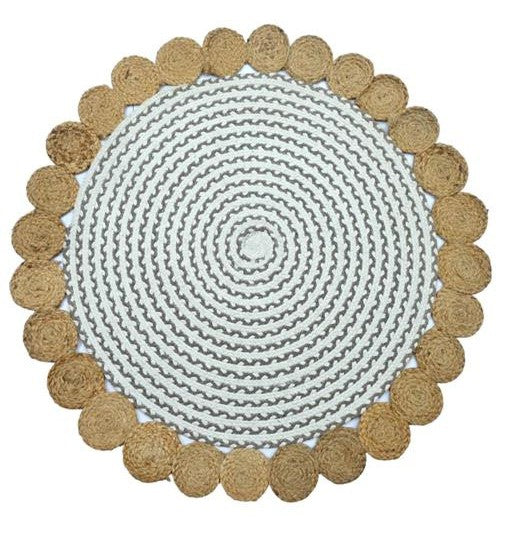 Round Braided Jute Rug - 3x3 ft (RG_00471)