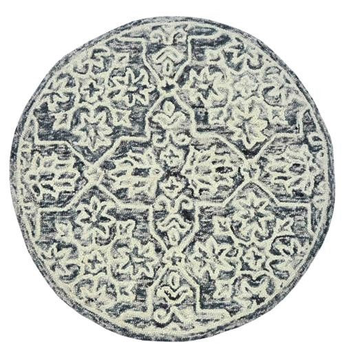 Round Hand Tufted Wool Rug - 3x3 ft (RG_00477)
