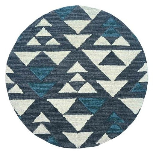 Round Hand Tufted Wool Rug - 3x3 ft (RG_00478)