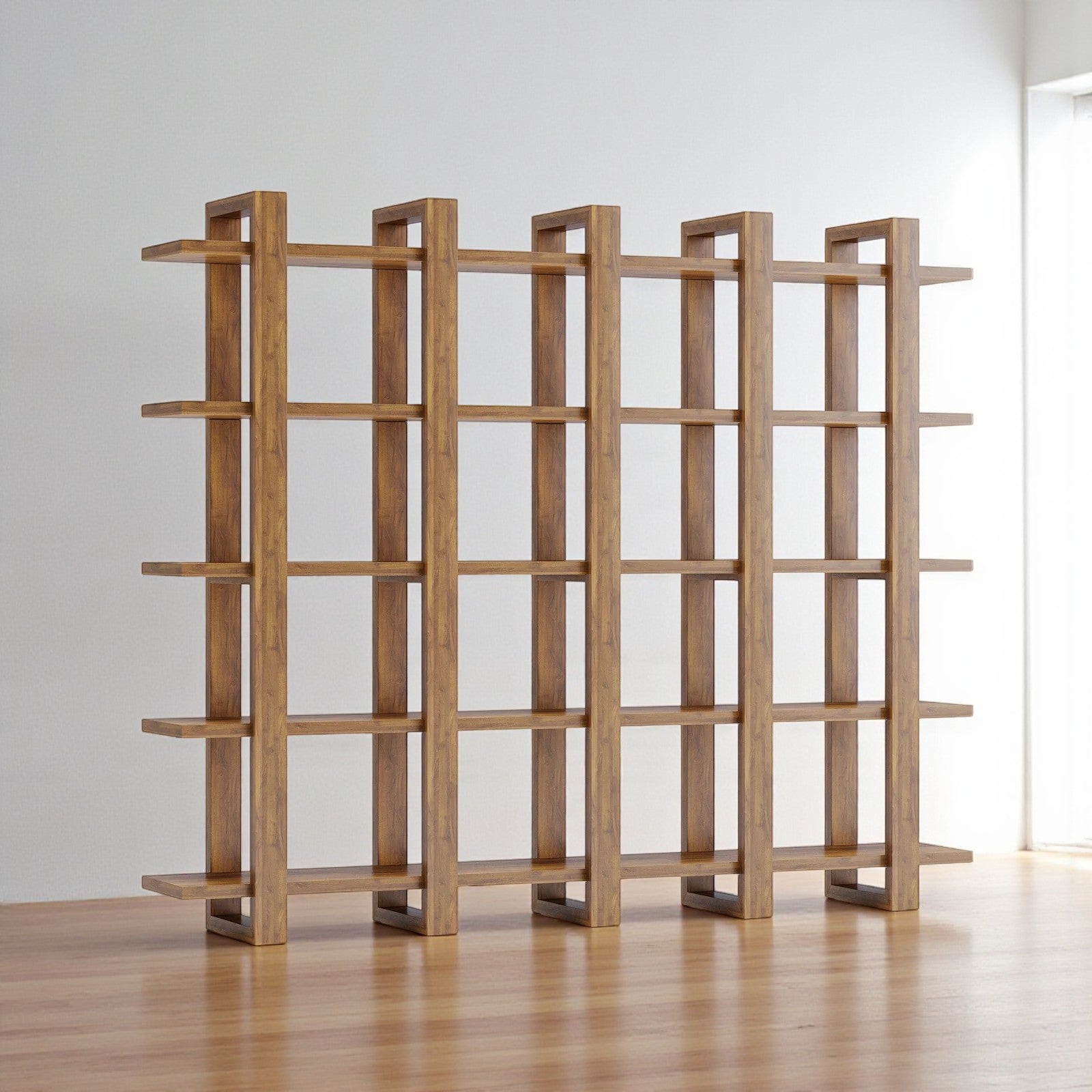 Harmony Shelf/Bookcase - 83" - Solid Teak Wood