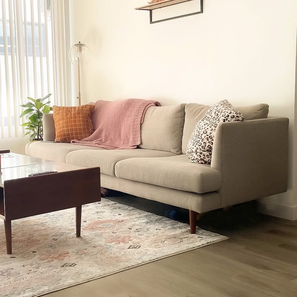 Anne Sofa | 3 Seater | Polyfill Cushion (7 feet) | Removable Fabric