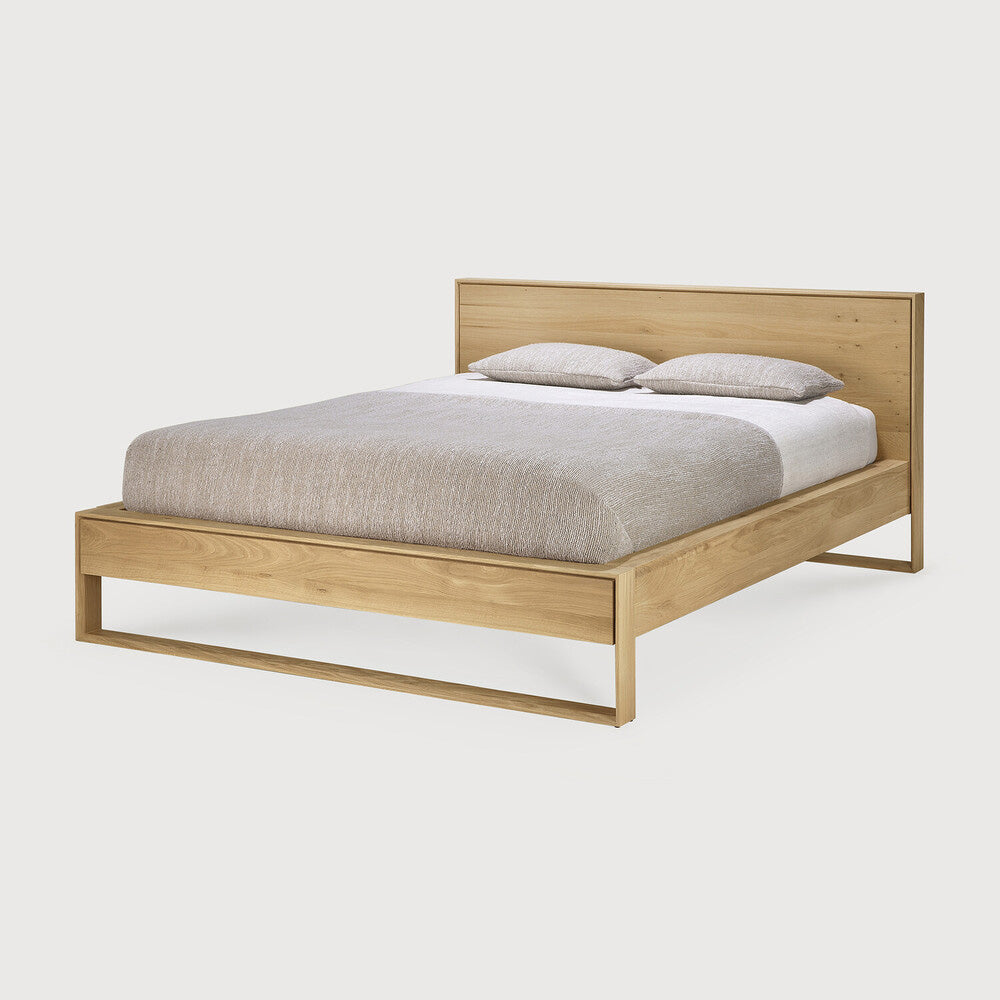 Sael Bed - Solid Walnut/Teak/Oak Wood (King)