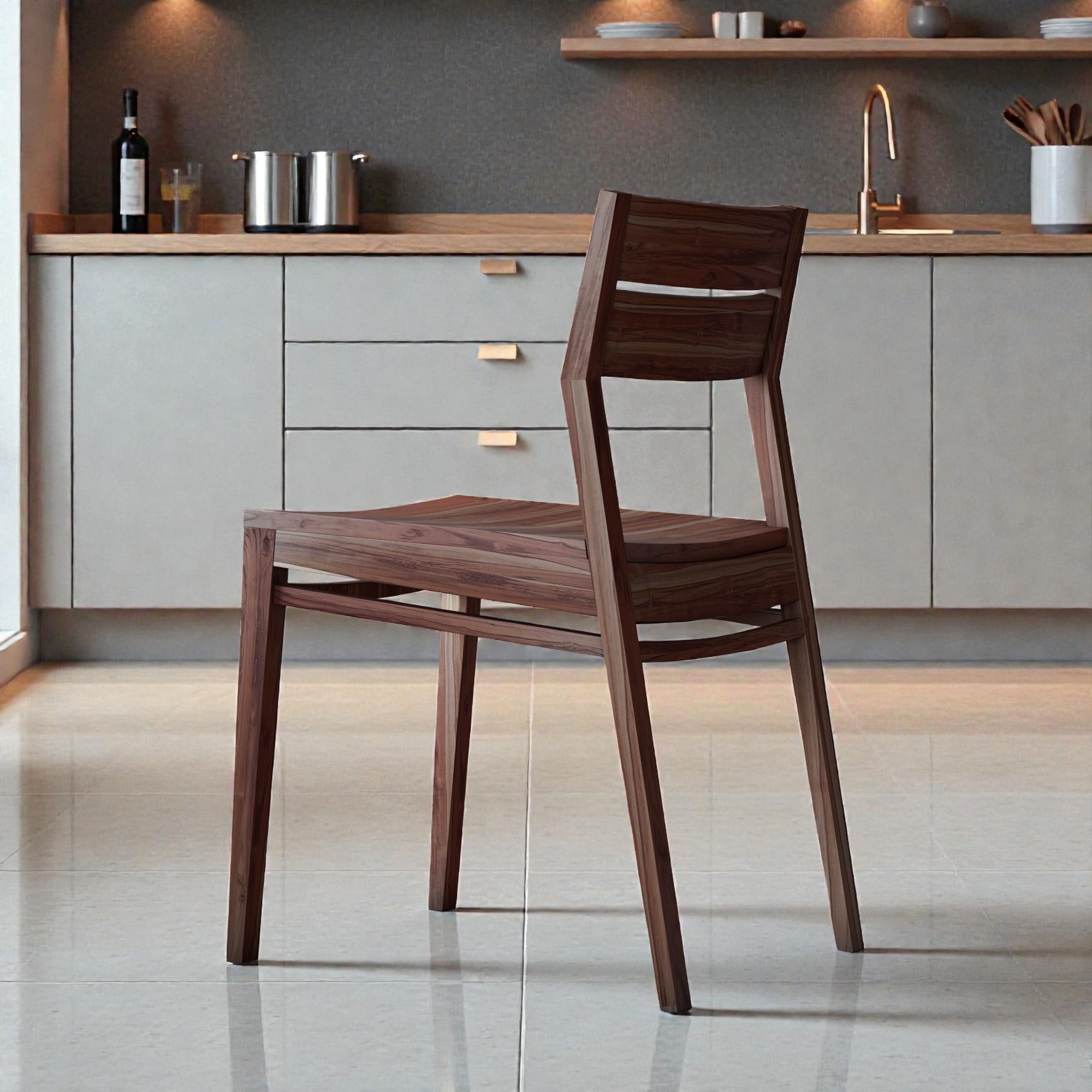 Serenity Dining Chair - Solid Teak/Oak/Walnut Wood