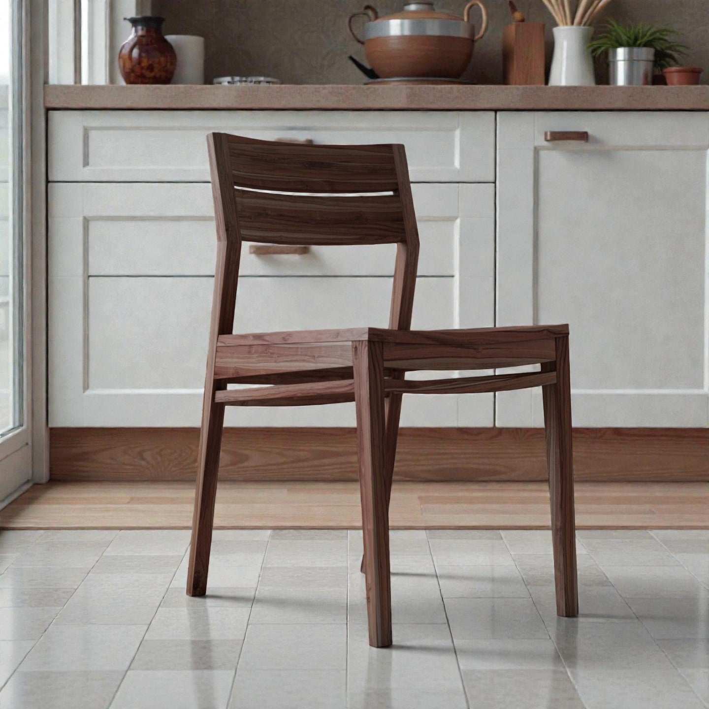 Serenity Dining Chair - Solid Teak/Oak/Walnut Wood