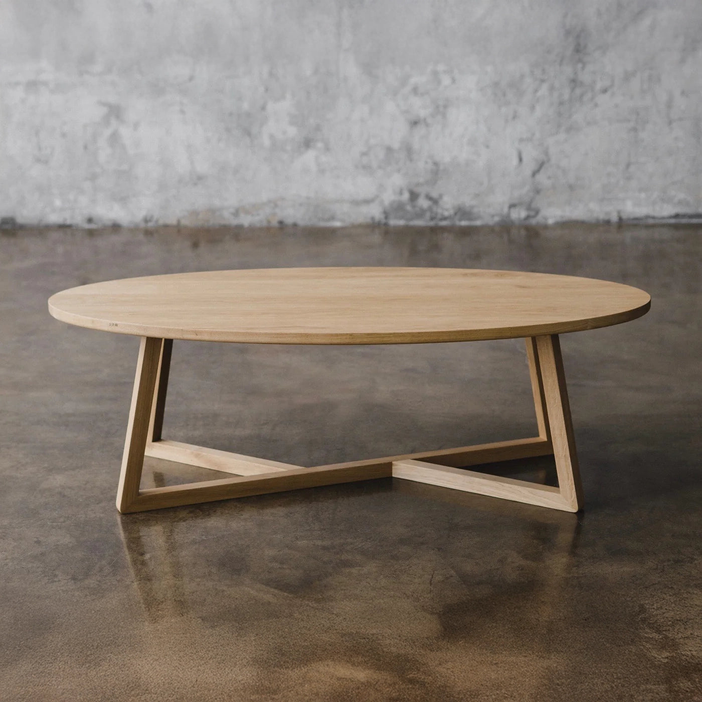 Ellipse Coffee Table - Solid Walnut/Teak/Oak Wood