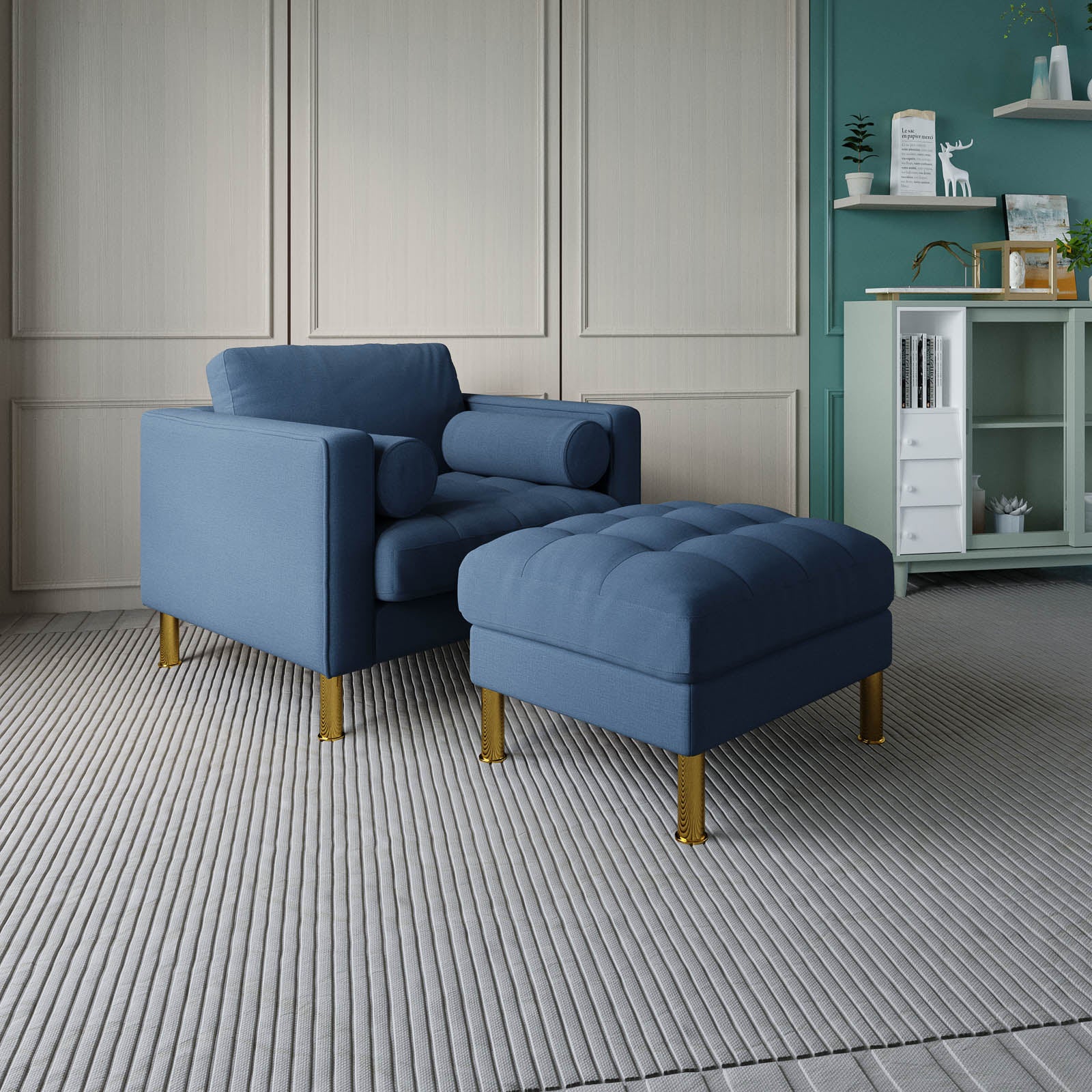 Palo Sofa Ottoman T | 2.5 feet | Tufted