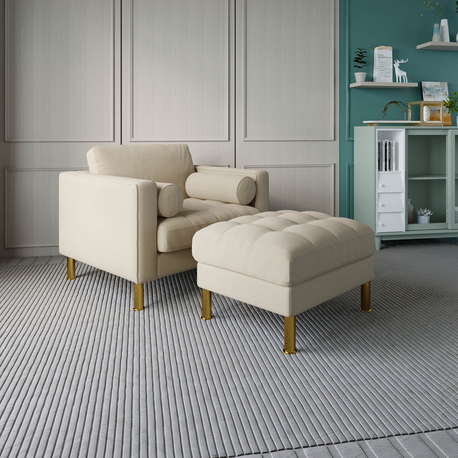 Palo Sofa Ottoman T | 2.5 feet | Tufted