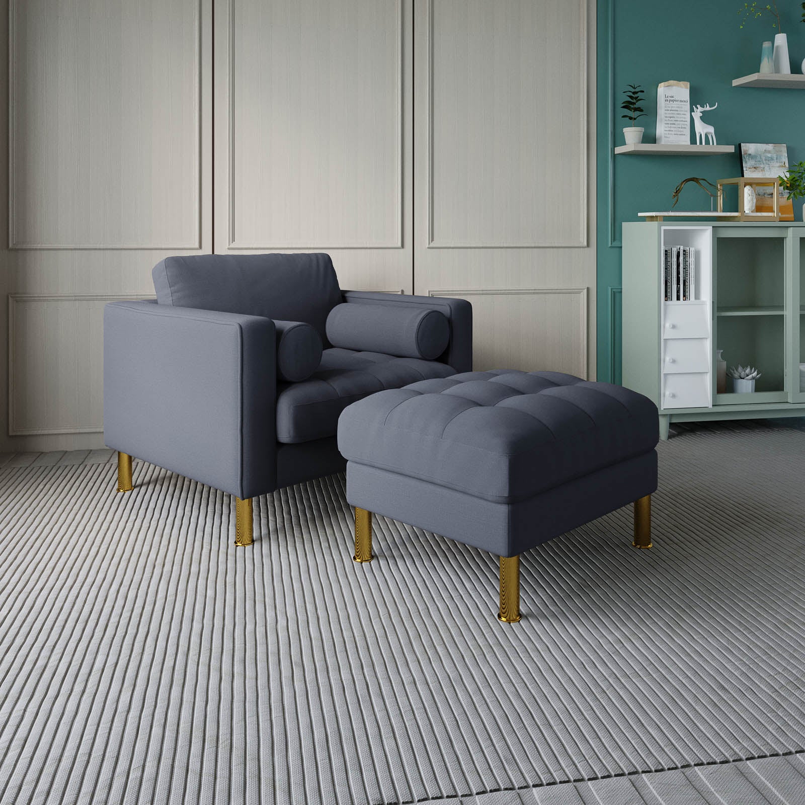 Palo Sofa Ottoman T | 2.5 feet | Tufted