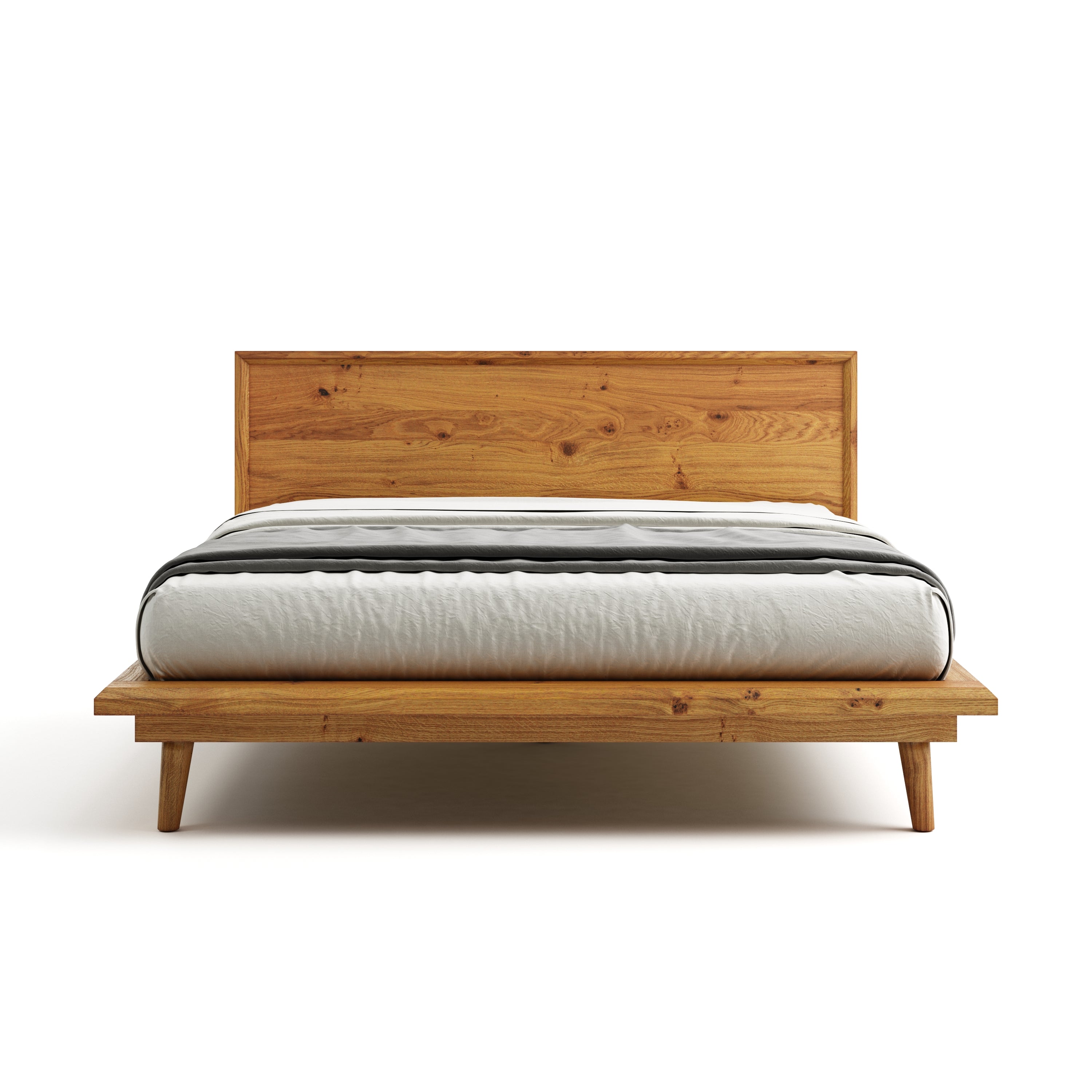 Bon Bed - Solid Teak/Walnut/Oak Wood (Queen)