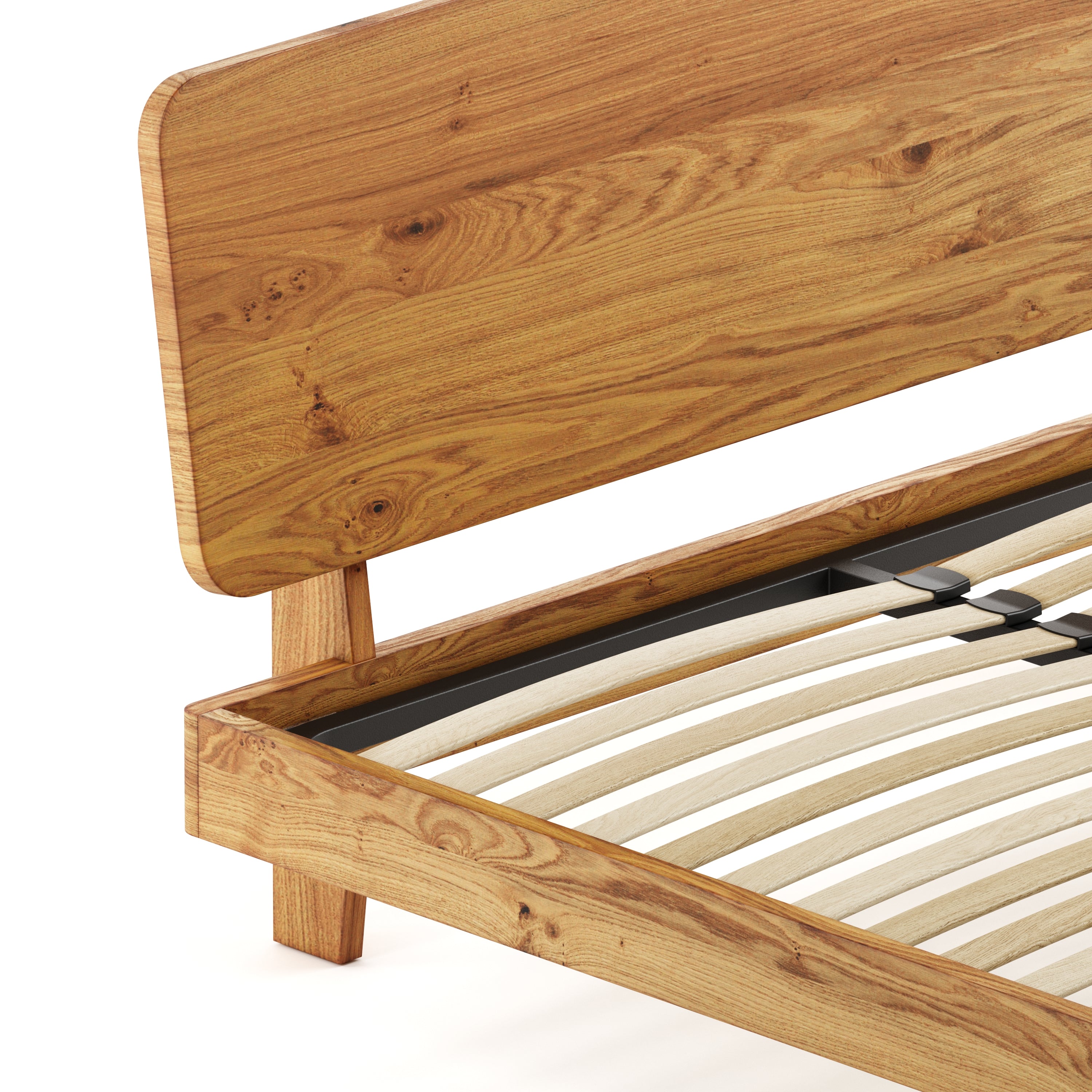Mowa Bed - Solid Teak/Walnut/Oak Wood (King)