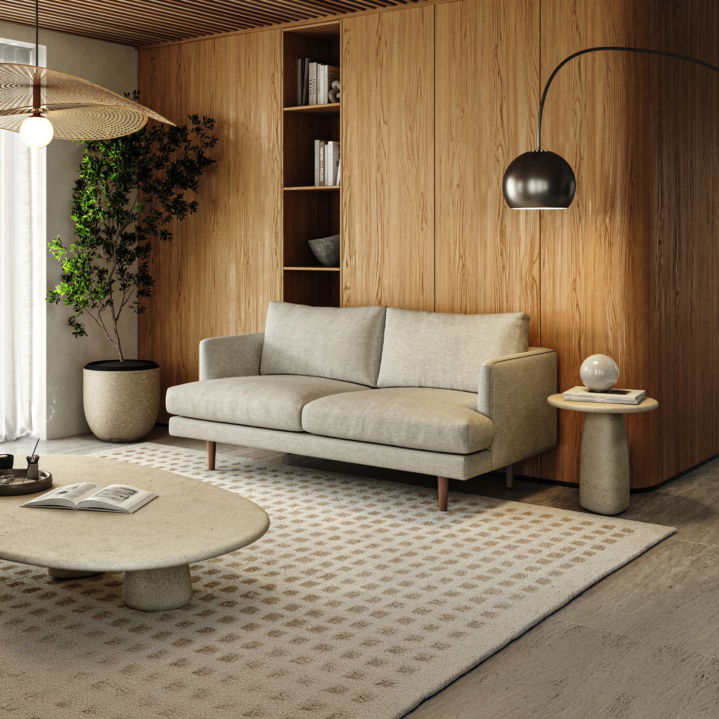 Anne Sofa | 2 Seater | Polyfill Cushion (5.6 feet) | Removable Fabric