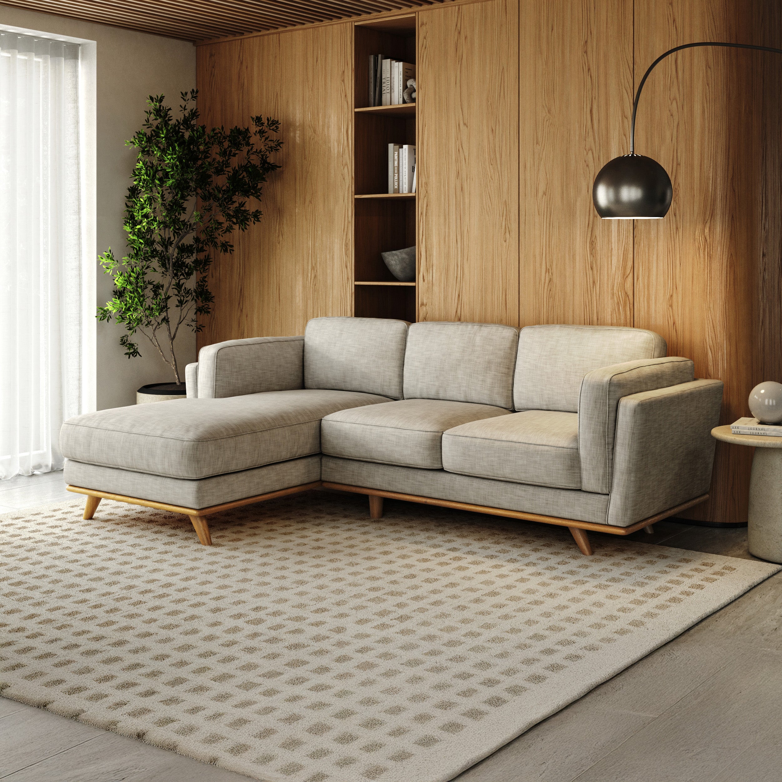 Lumo Sofa | L Shaped Sectional | Polyfill Cushions (7.5 feet)