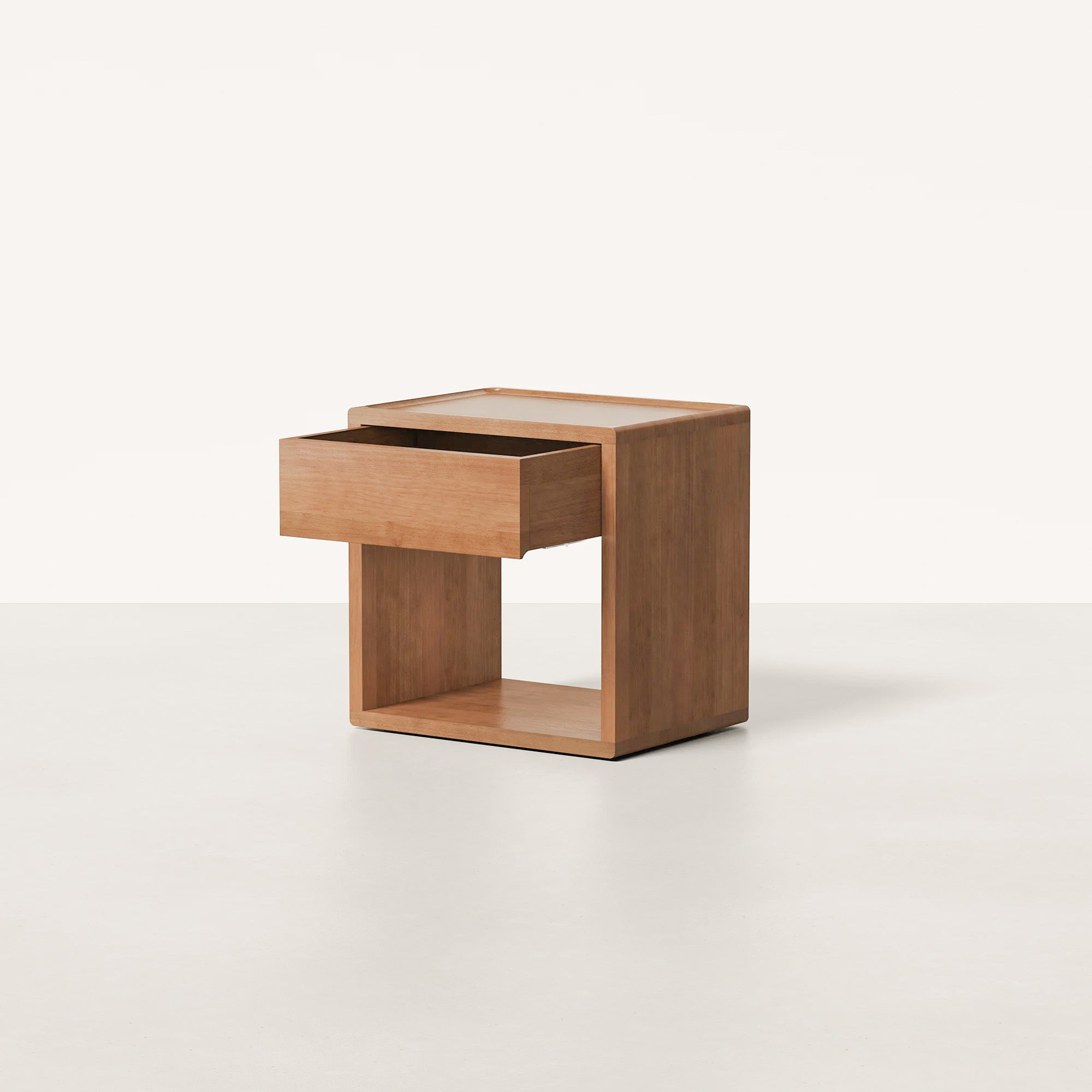 Mowa Bedside Table | Solid Walnut/Teak/Oak Wood | 1.2 Feet Length