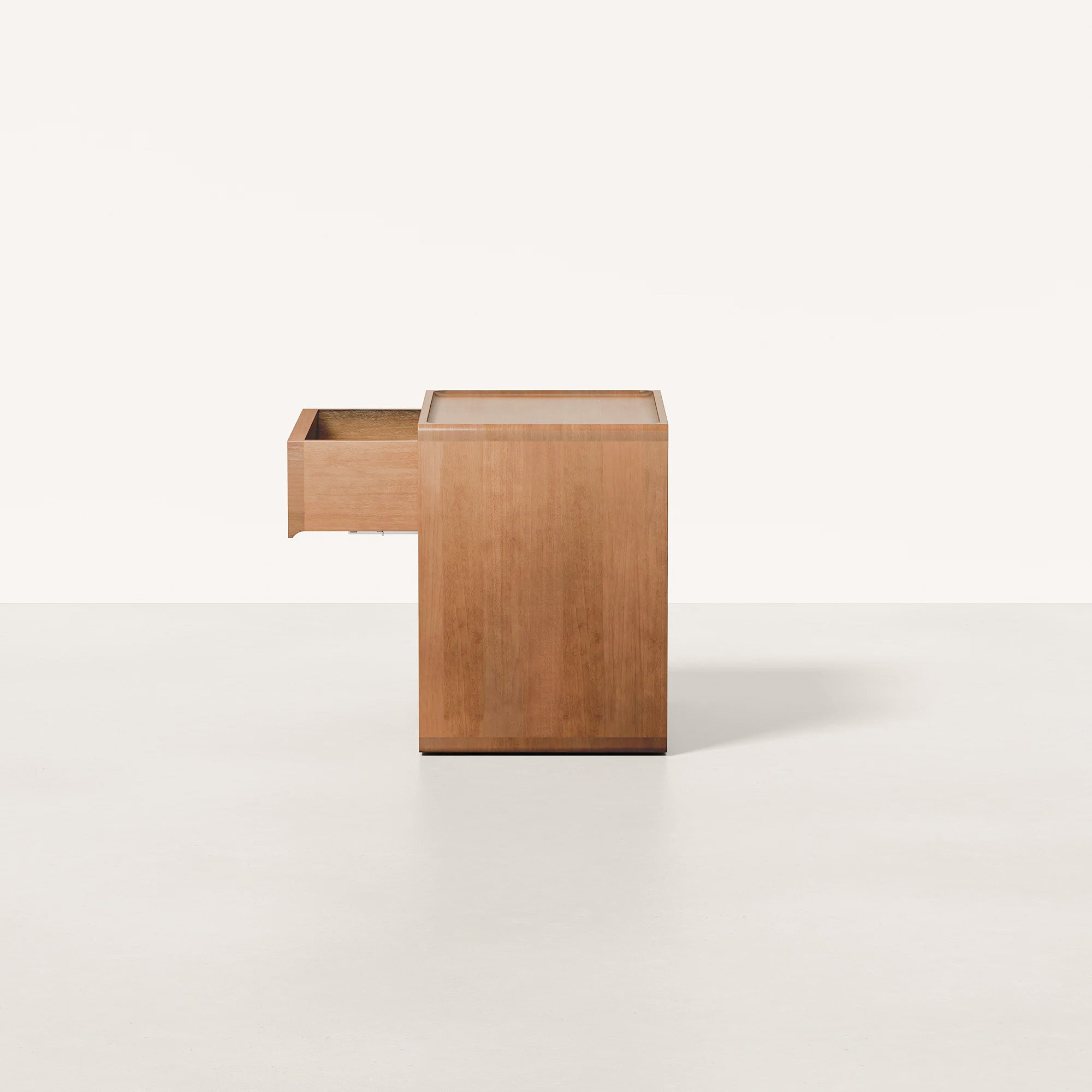 Mowa Bedside Table | Solid Walnut/Teak/Oak Wood | 1.2 Feet Length