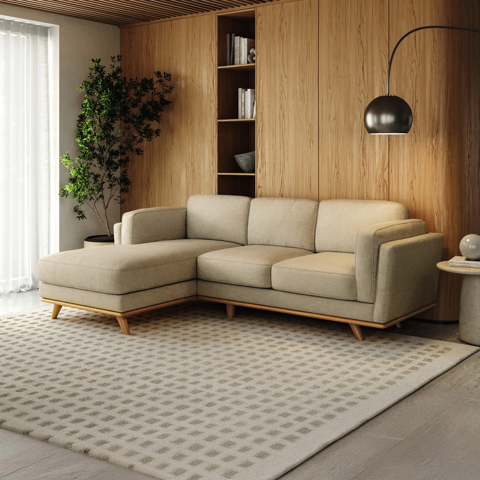 Lumo Sofa | L Shaped Sectional | Polyfill Cushions (7.5 feet)