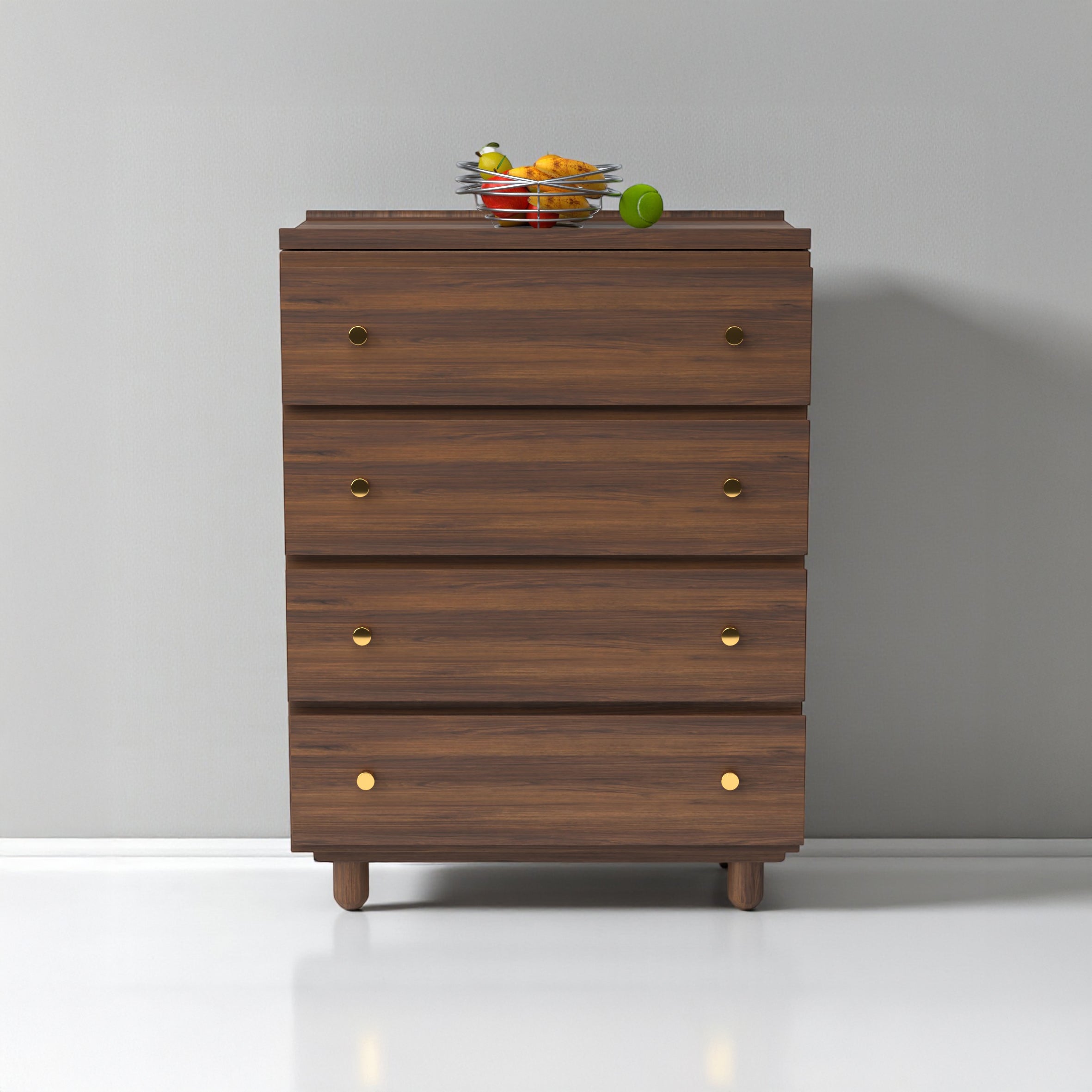 Stava Modular Drawer System | Solid Walnut/Teak/Oak Wood (4x1) | 3 Feet Length