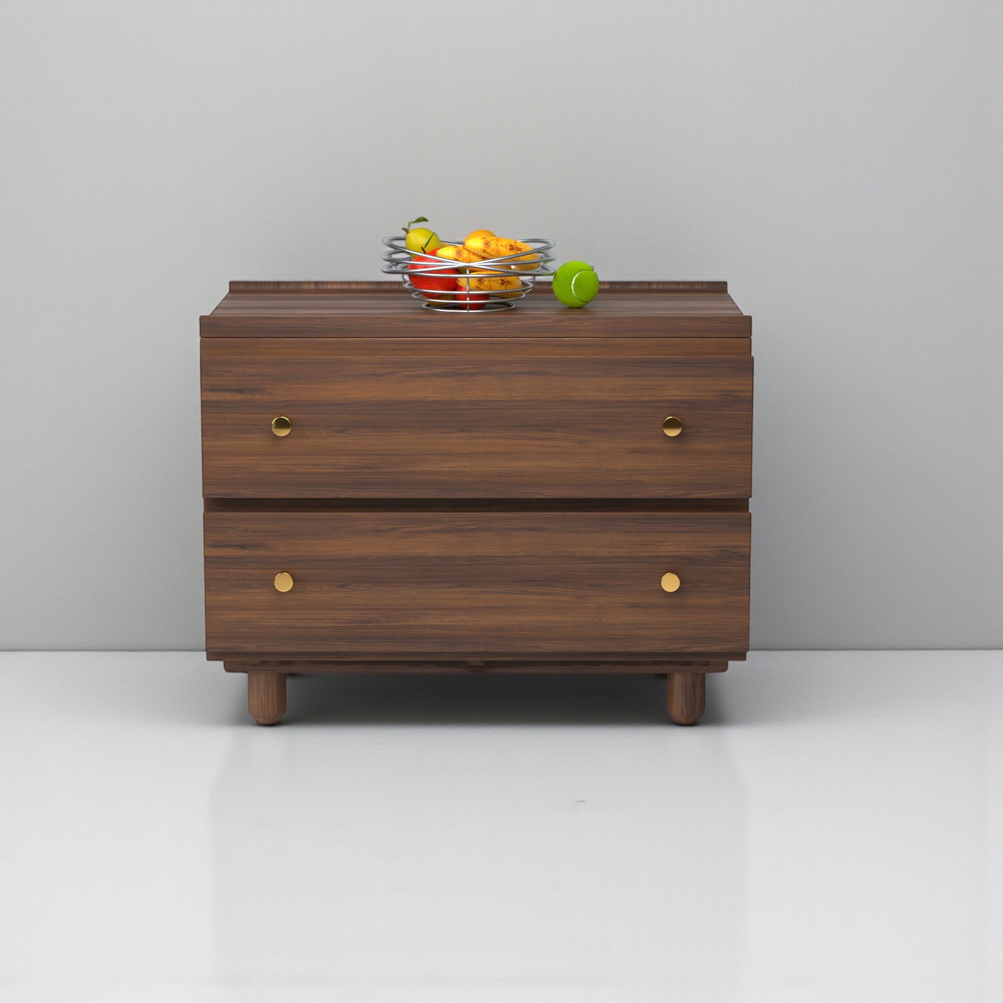 Stava Bedside Table | Solid Walnut/Teak/Oak Wood | 3 Feet Length