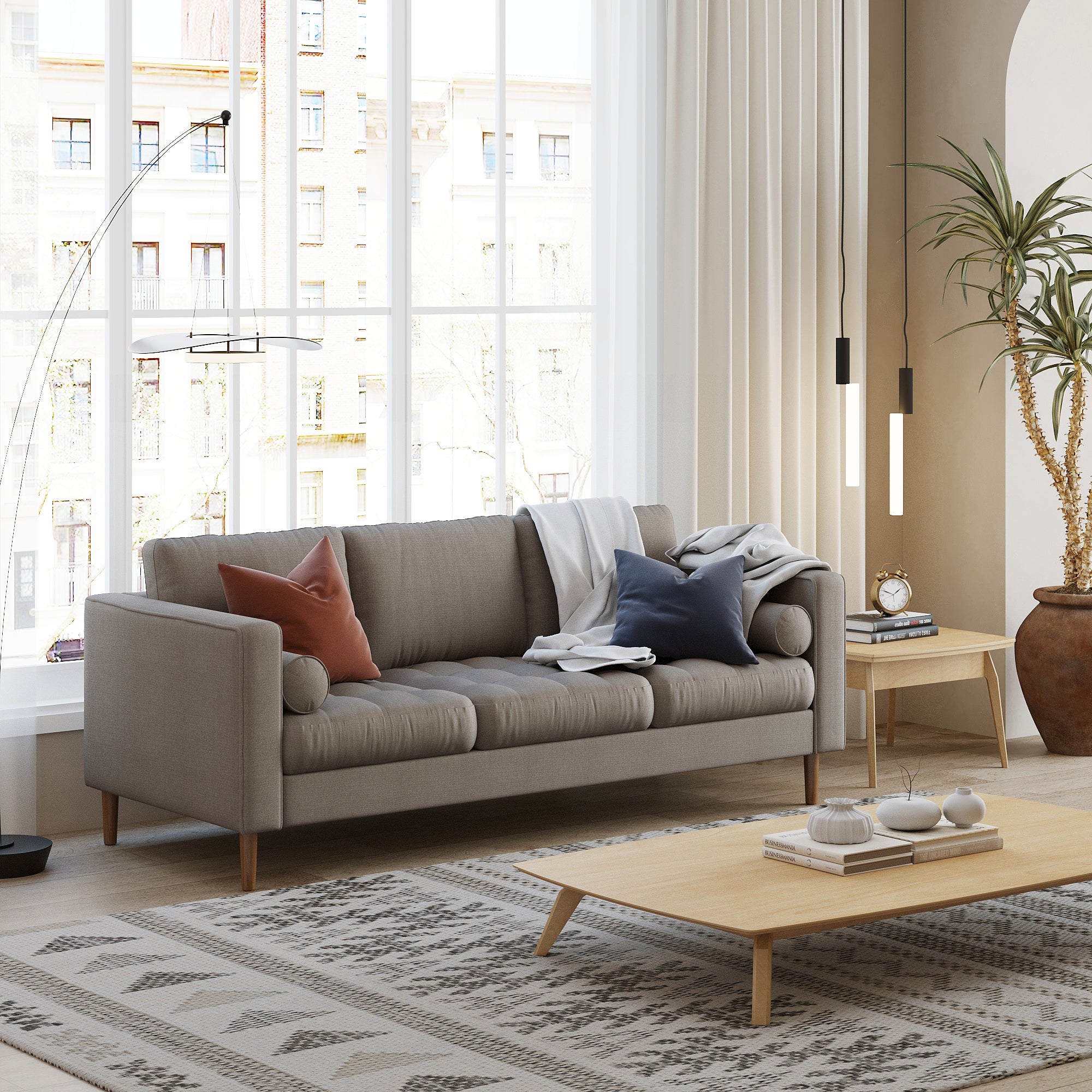 stone-grey teak-wood split