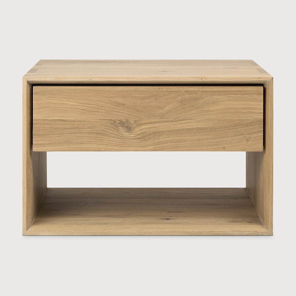 Sael Bedside Table | Solid Walnut/Teak/Oak Wood | 2 Feet Length