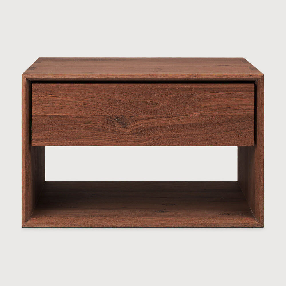 Sael Bedside Table | Solid Walnut/Teak/Oak Wood | 2 Feet Length