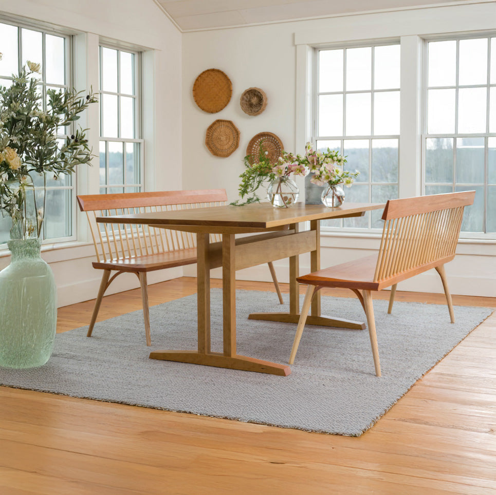 Niva Dining Table (6.5 feet) - Solid Teak/Walnut/Oak Wood