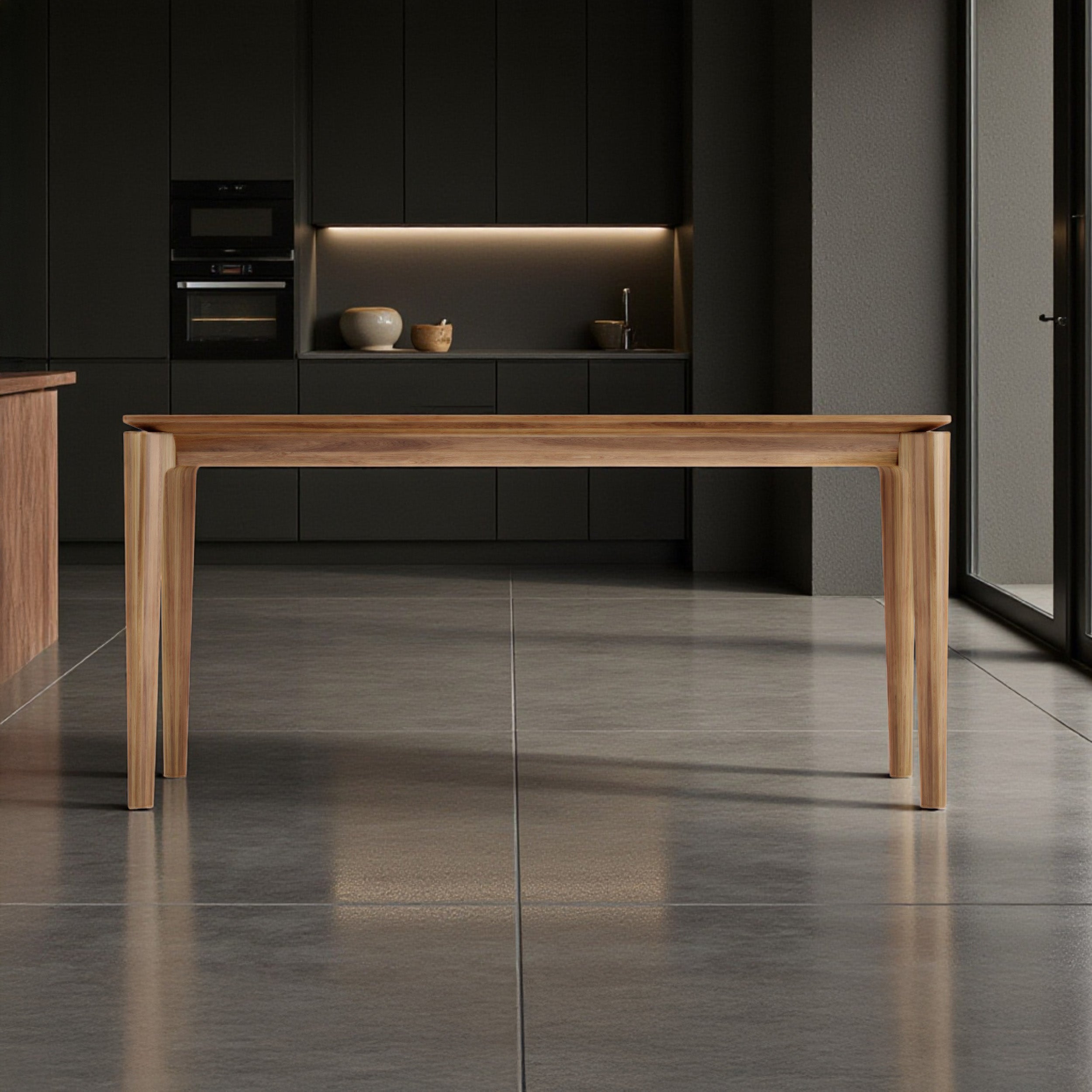 Elan Dining Table (5.3 feet) - Solid Teak/Walnut/Oak Wood