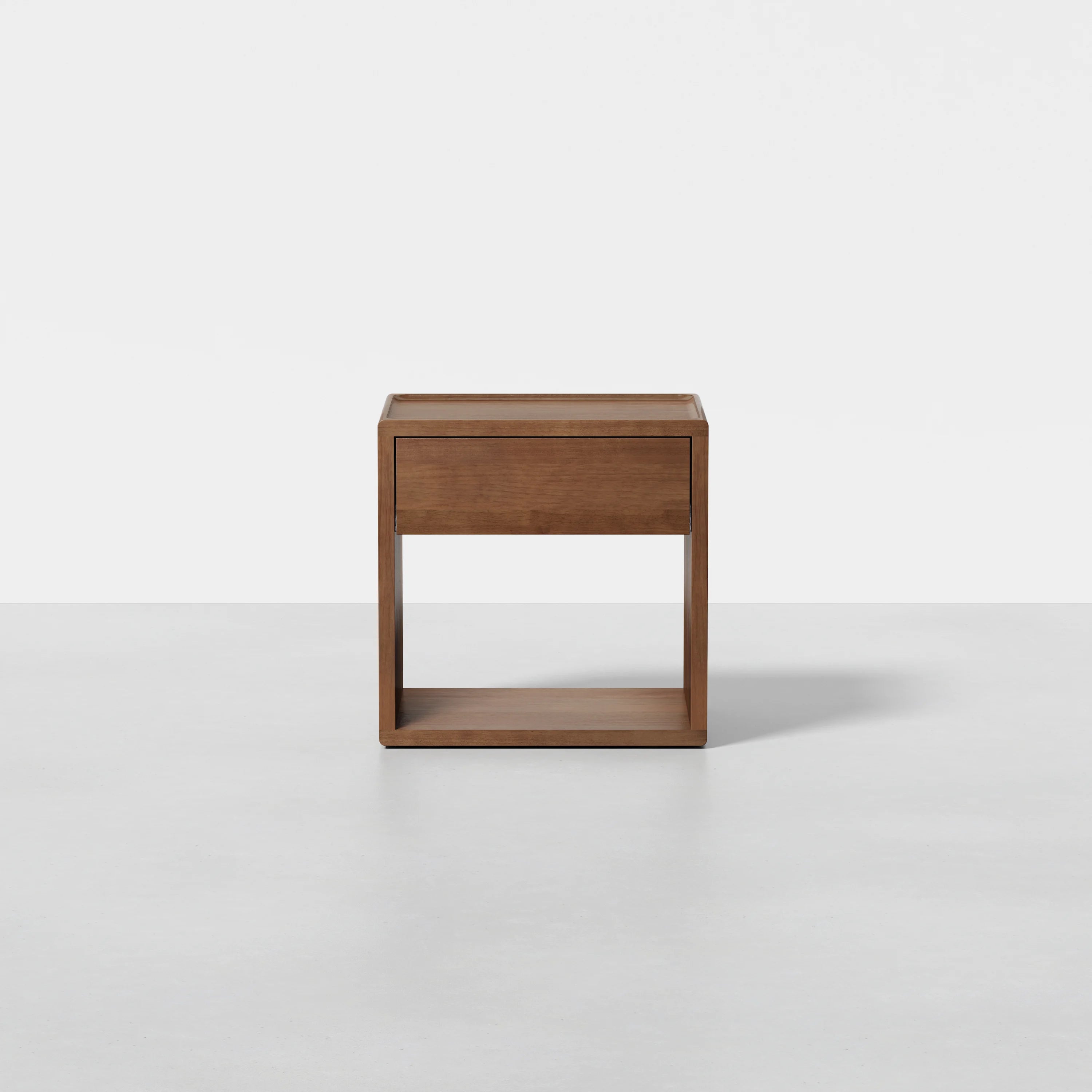 Mowa Bedside Table | Solid Walnut/Teak/Oak Wood | 1.2 Feet Length