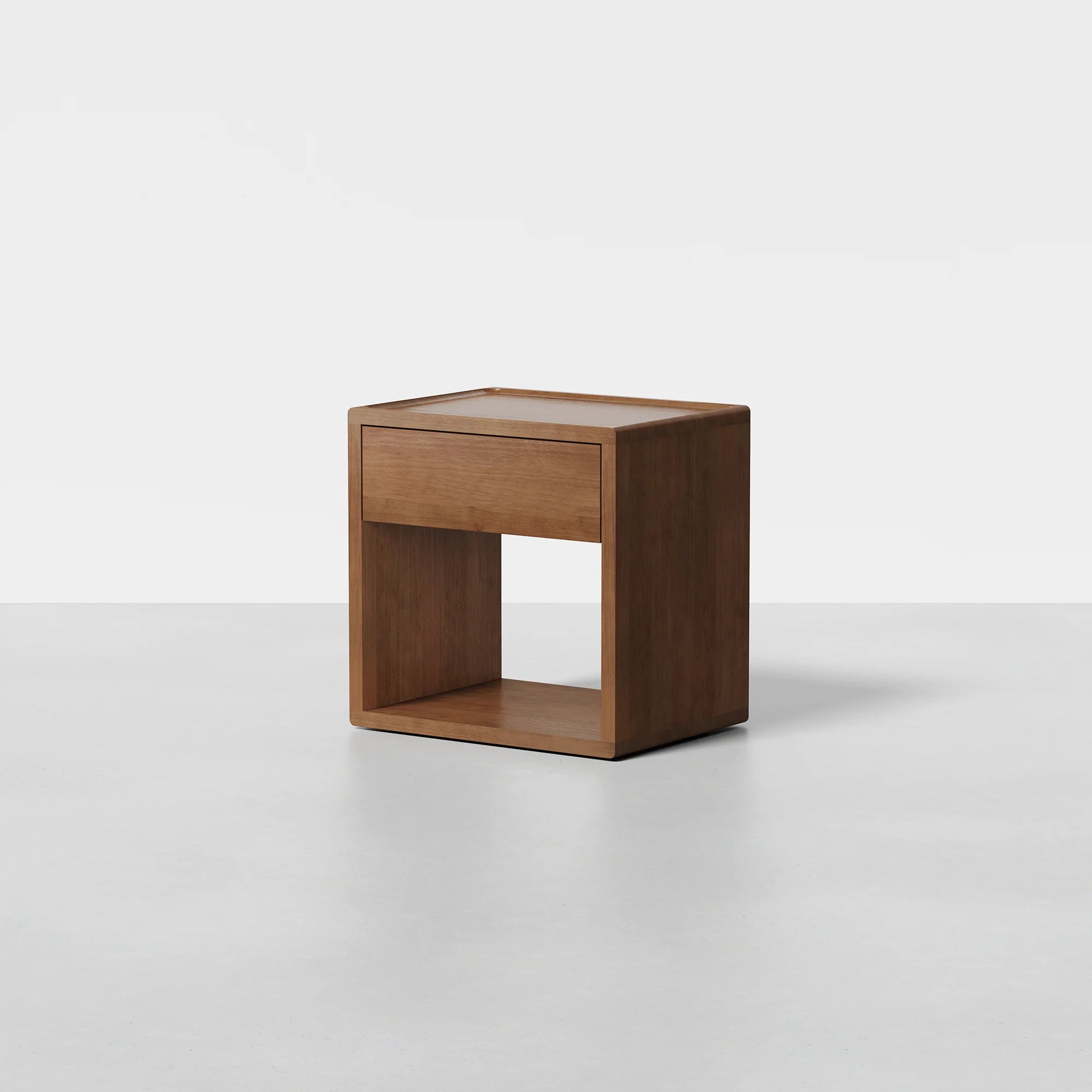 Mowa Bedside Table | Solid Walnut/Teak/Oak Wood | 1.2 Feet Length