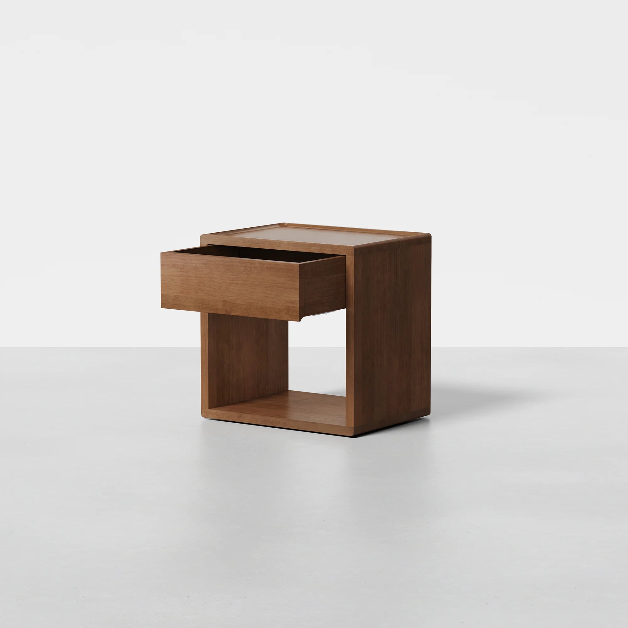Mowa Bedside Table | Solid Walnut/Teak/Oak Wood | 1.2 Feet Length