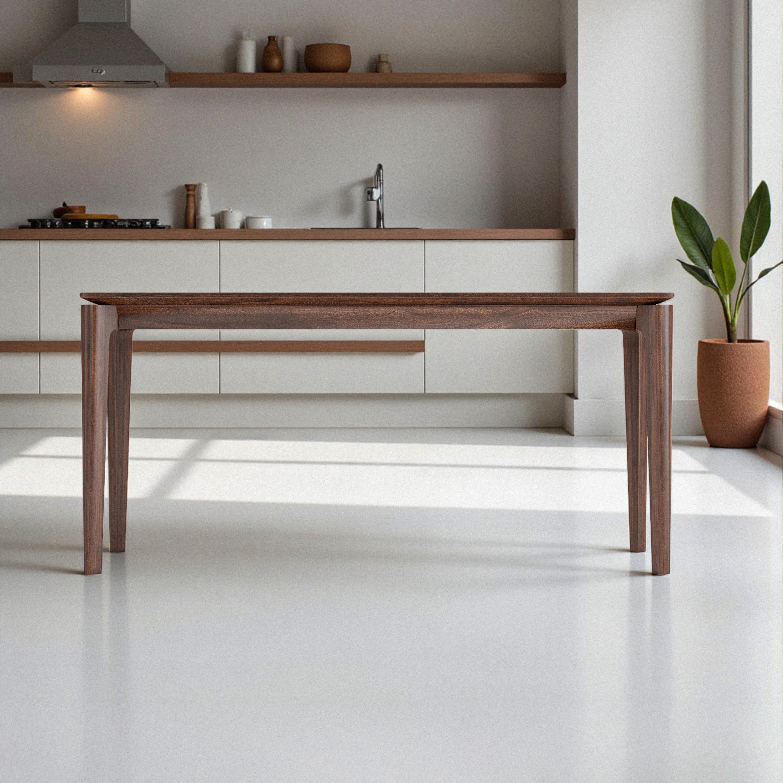 Elan Dining Table (5.3 feet) - Solid Teak/Walnut/Oak Wood