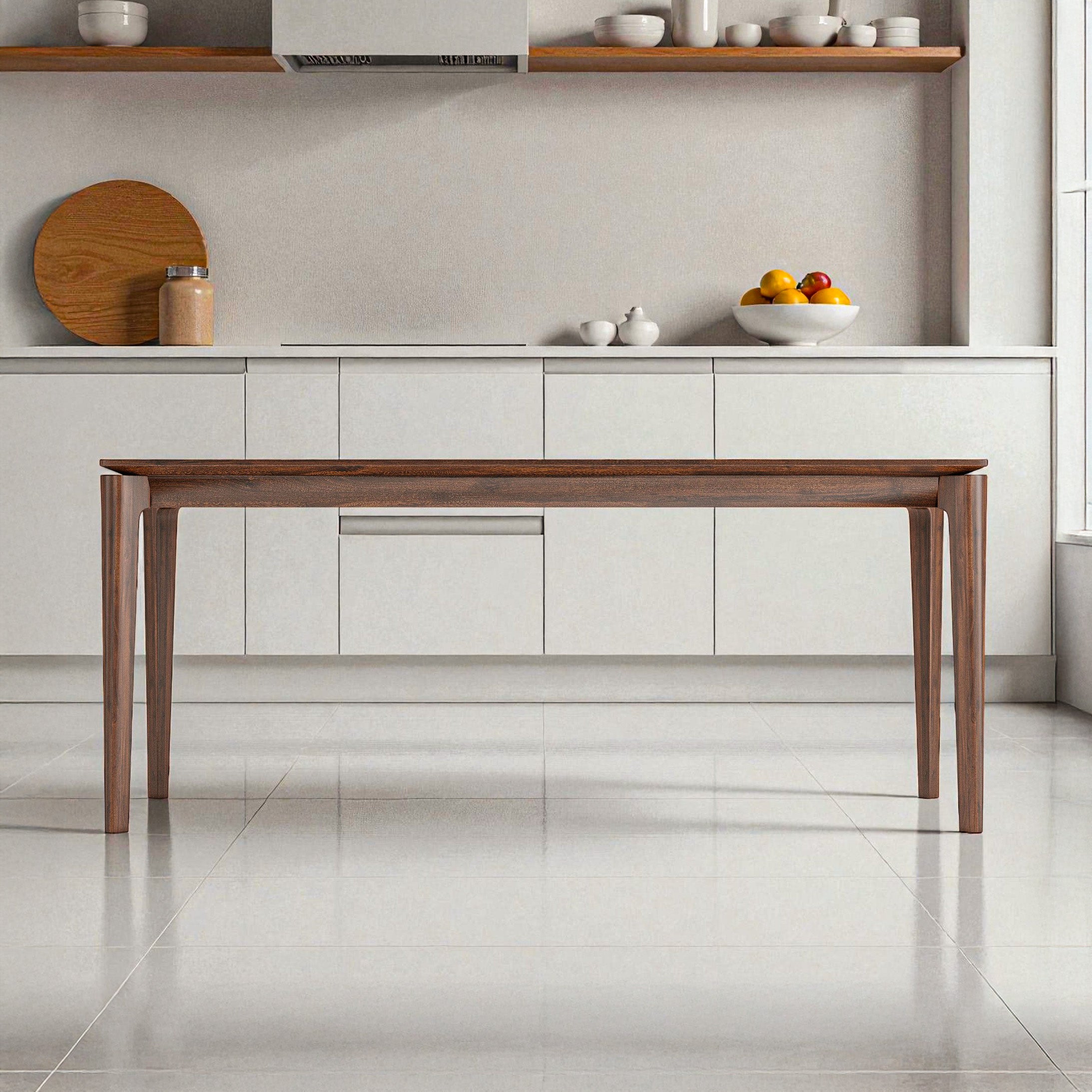 Elan Dining Table (6 feet) - Solid Teak/Walnut/Oak Wood