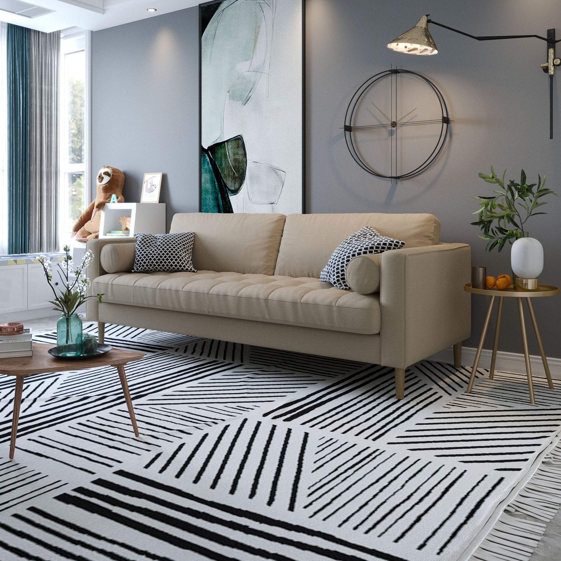 abalone-grey teak-wood single