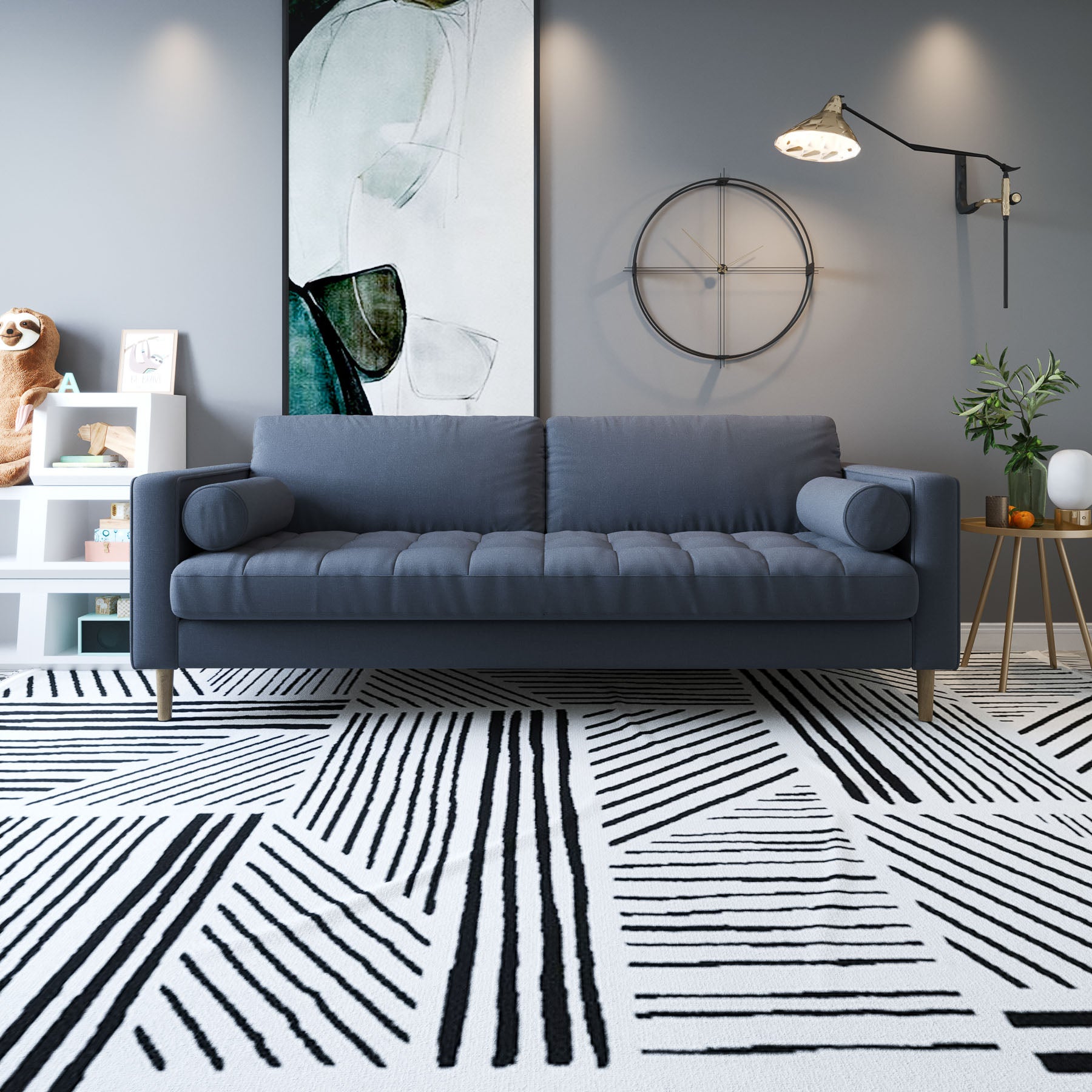 spruce-blue teak-wood single