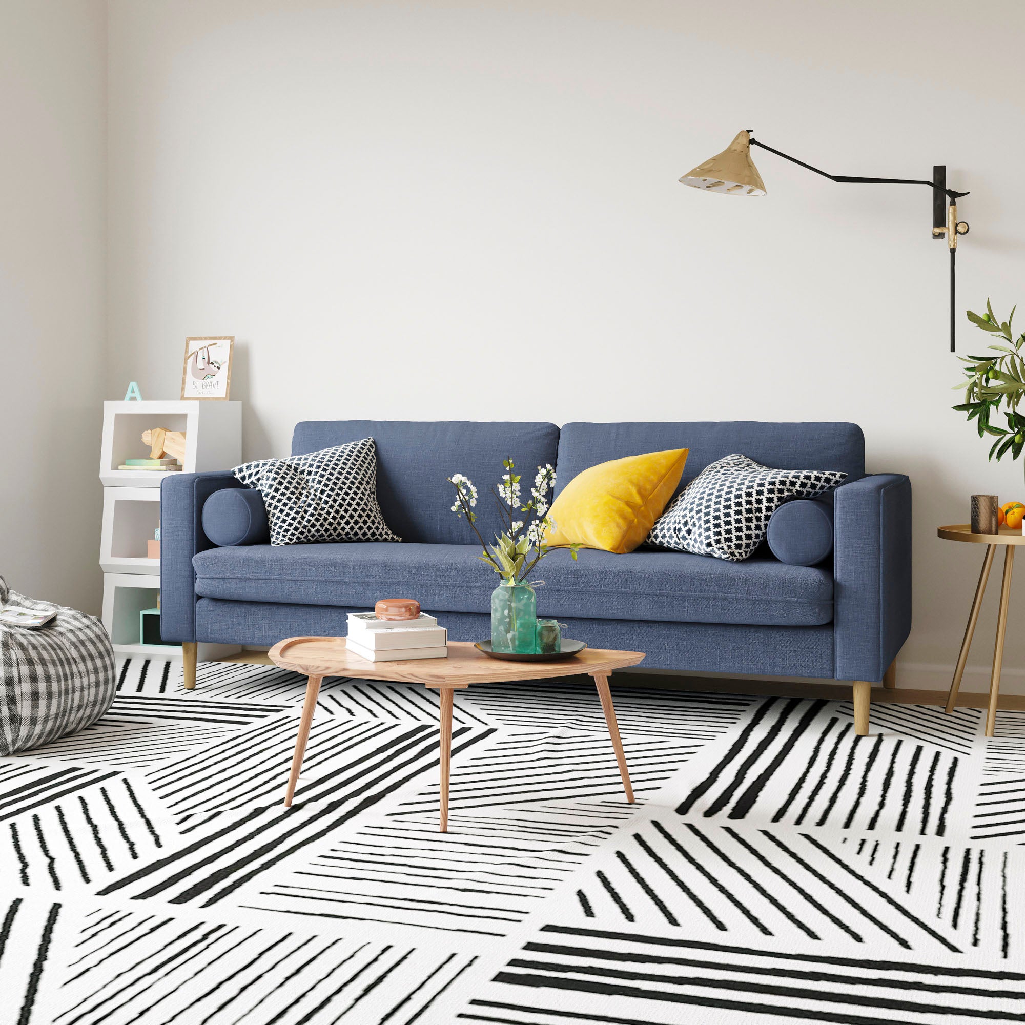 spruce-blue teak-wood single