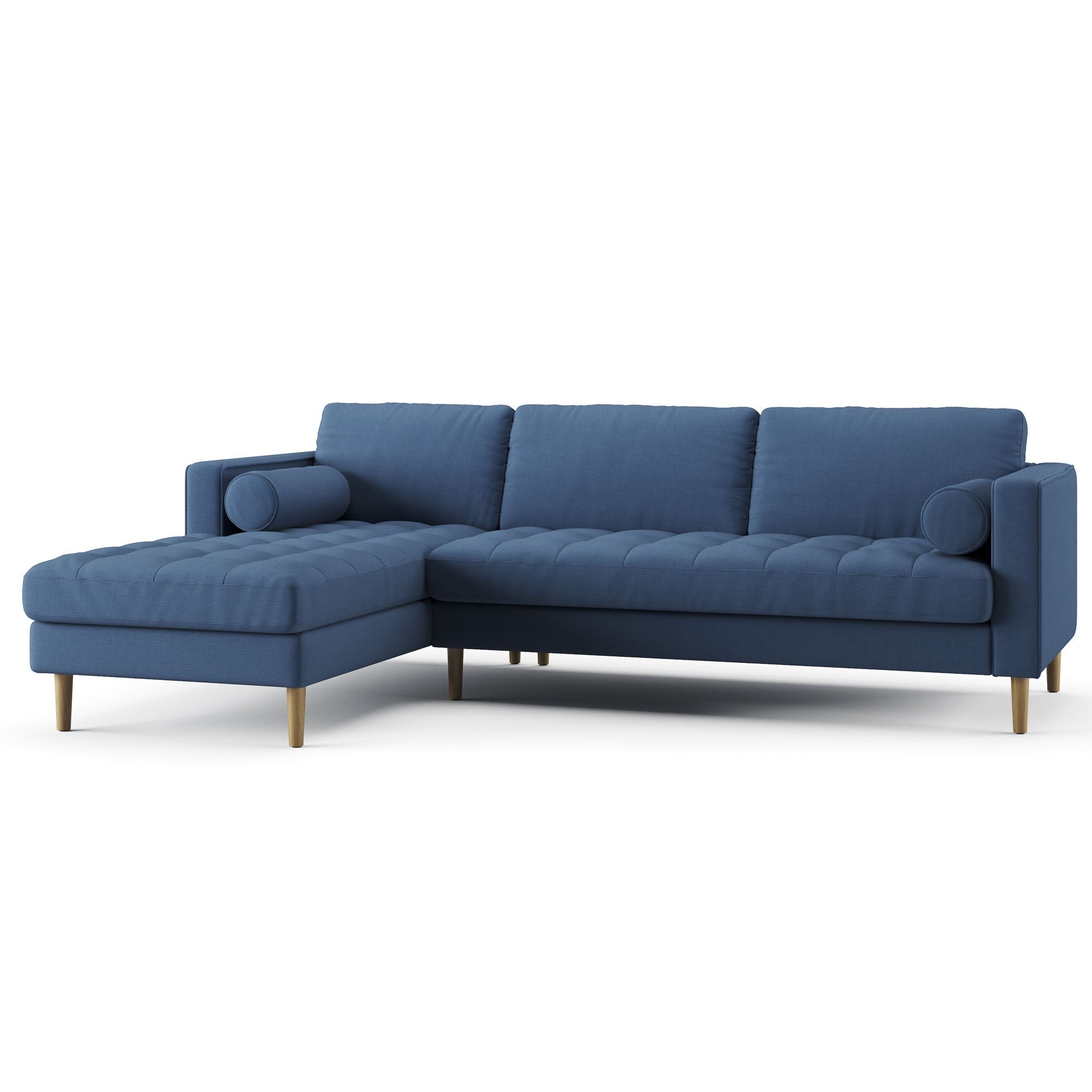 cyan-blue right-sectional
