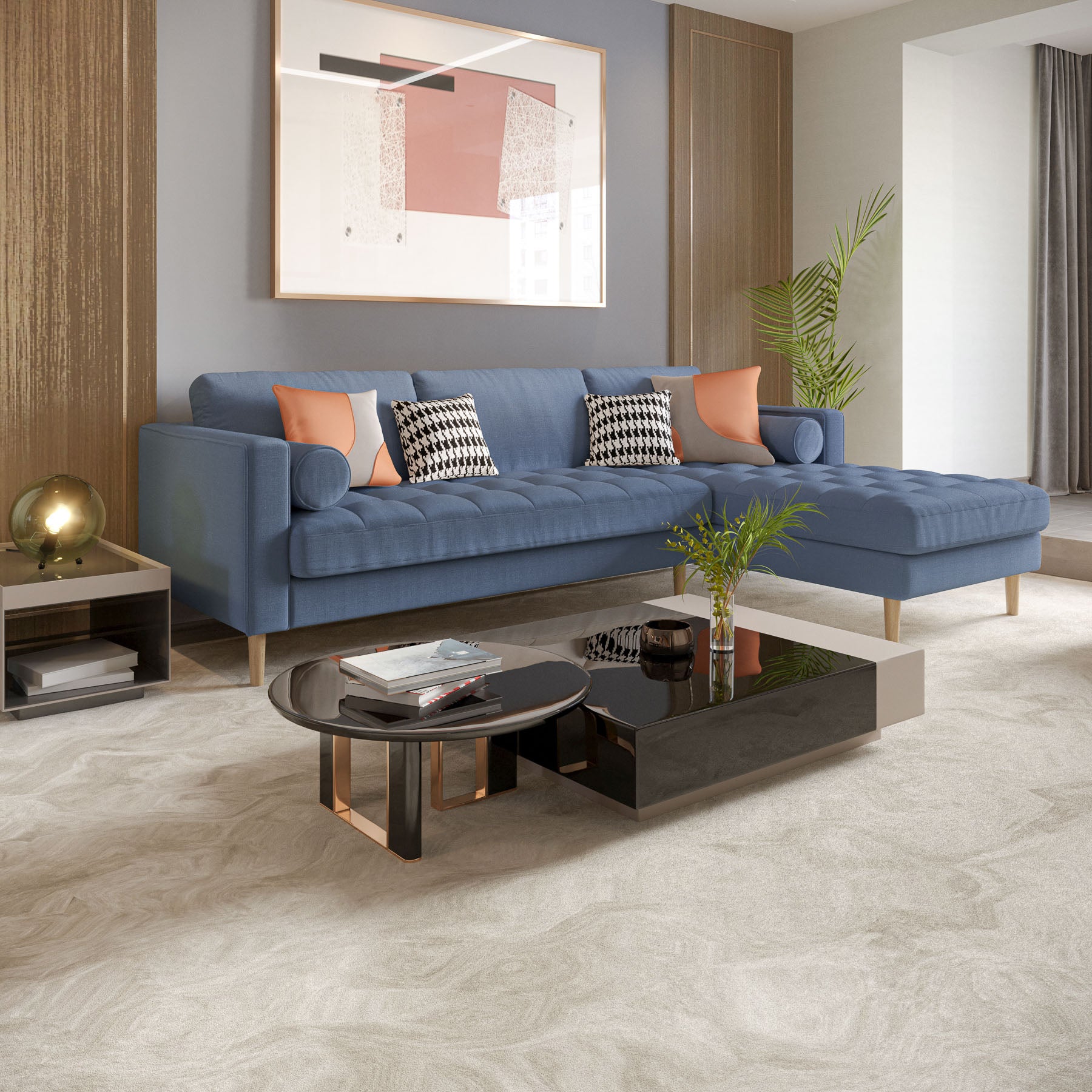 cyan-blue left-sectional