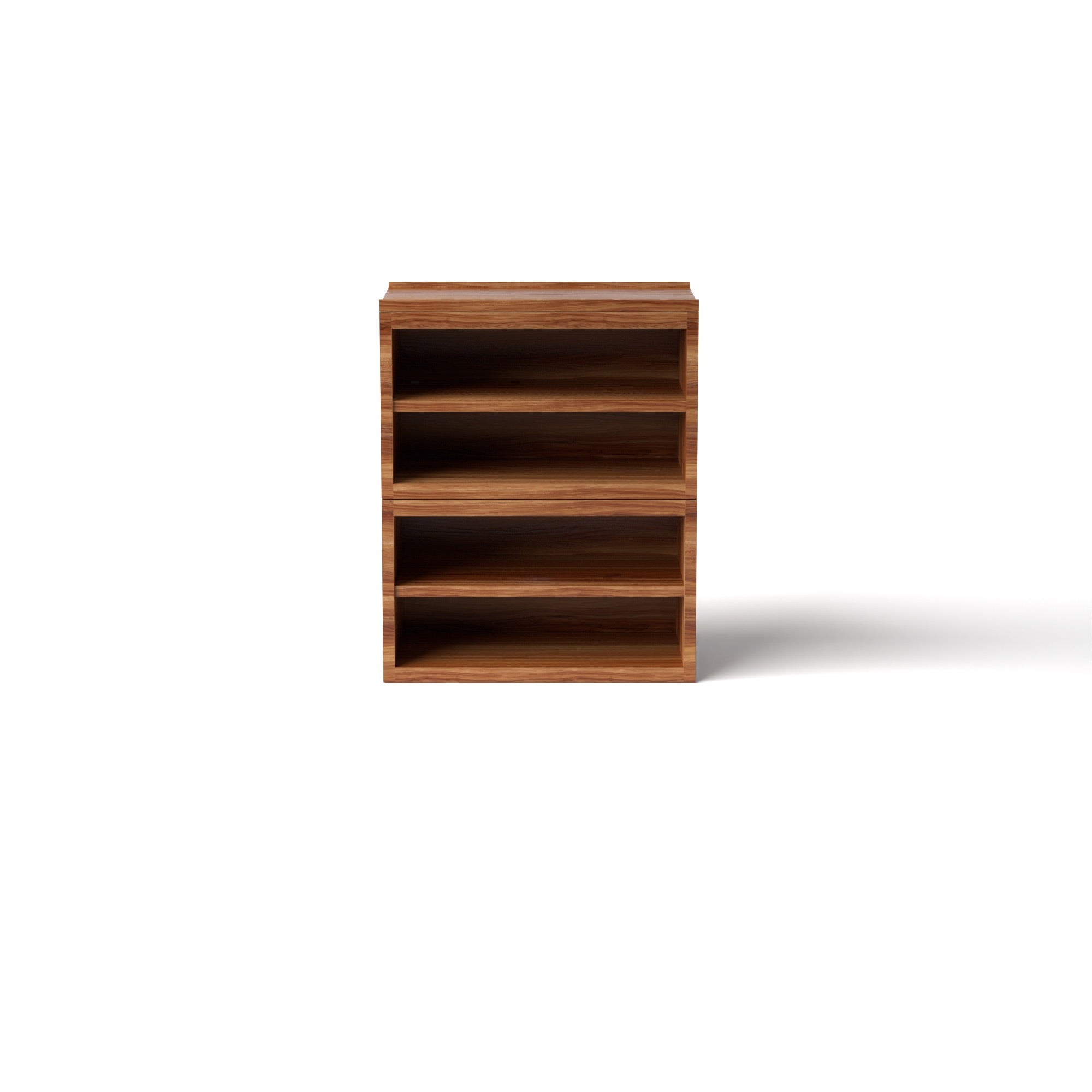 Stava Modular Shelving System | Solid Walnut/Teak/Oak Wood (4x1) | 3 Feet Length