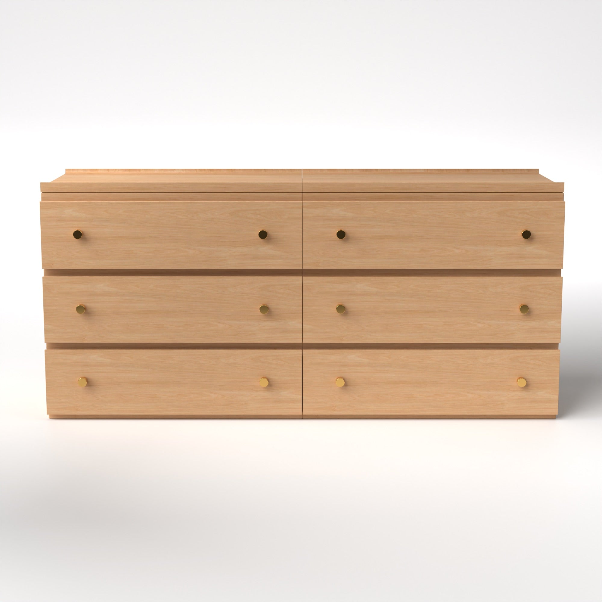 Stava Modular Drawer System | Solid Walnut/Teak/Oak Wood (3x2) | 5.5 Feet Length