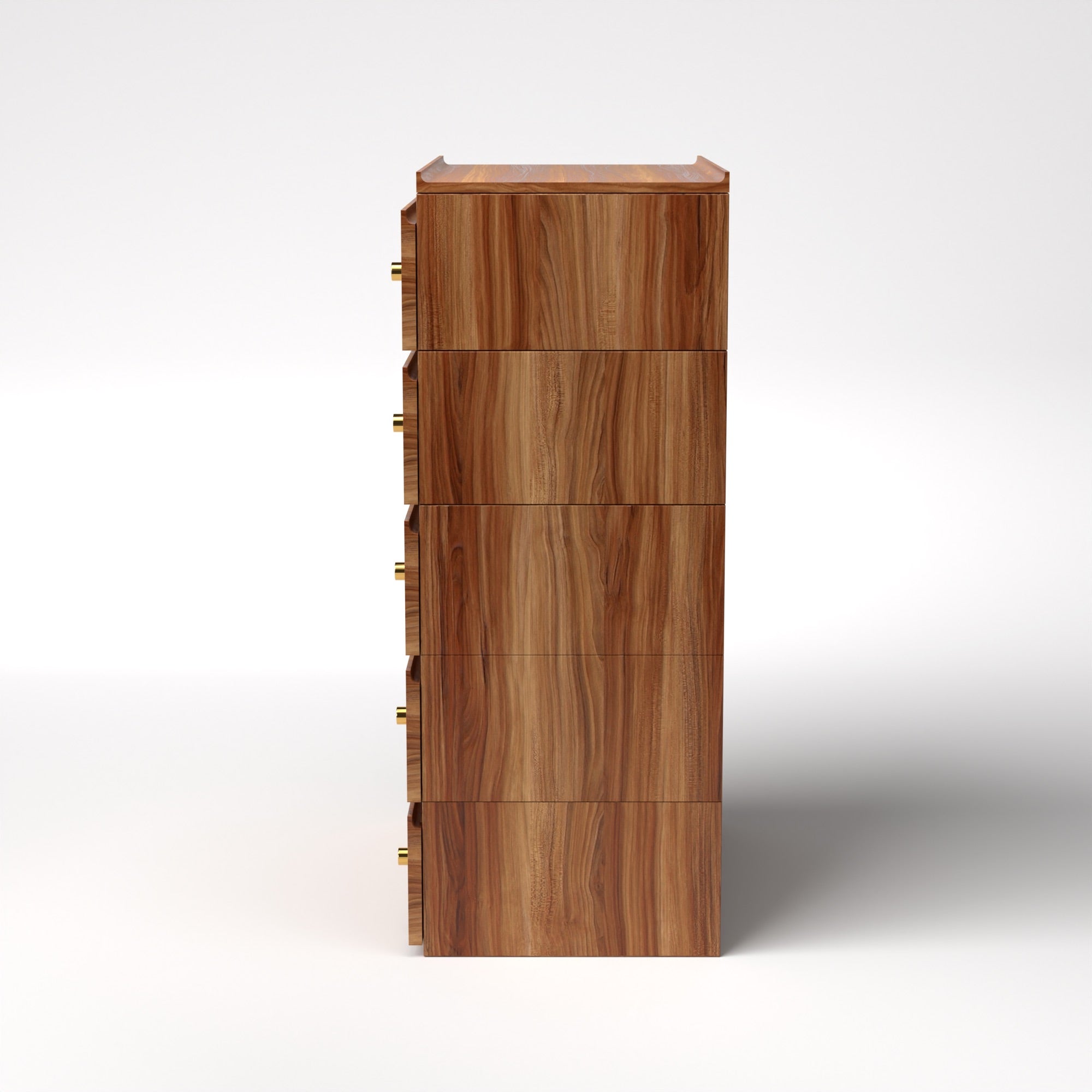 Stava Modular Drawer System | Solid Walnut/Teak/Oak Wood (5x1) | 3 Feet Length