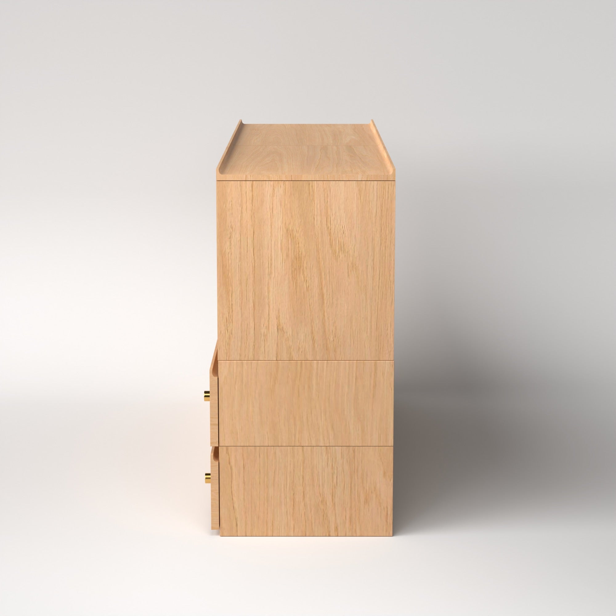 Stava Modular Credenza System | Solid Walnut/Teak/Oak Wood (4x2) | 5.5 Feet Length