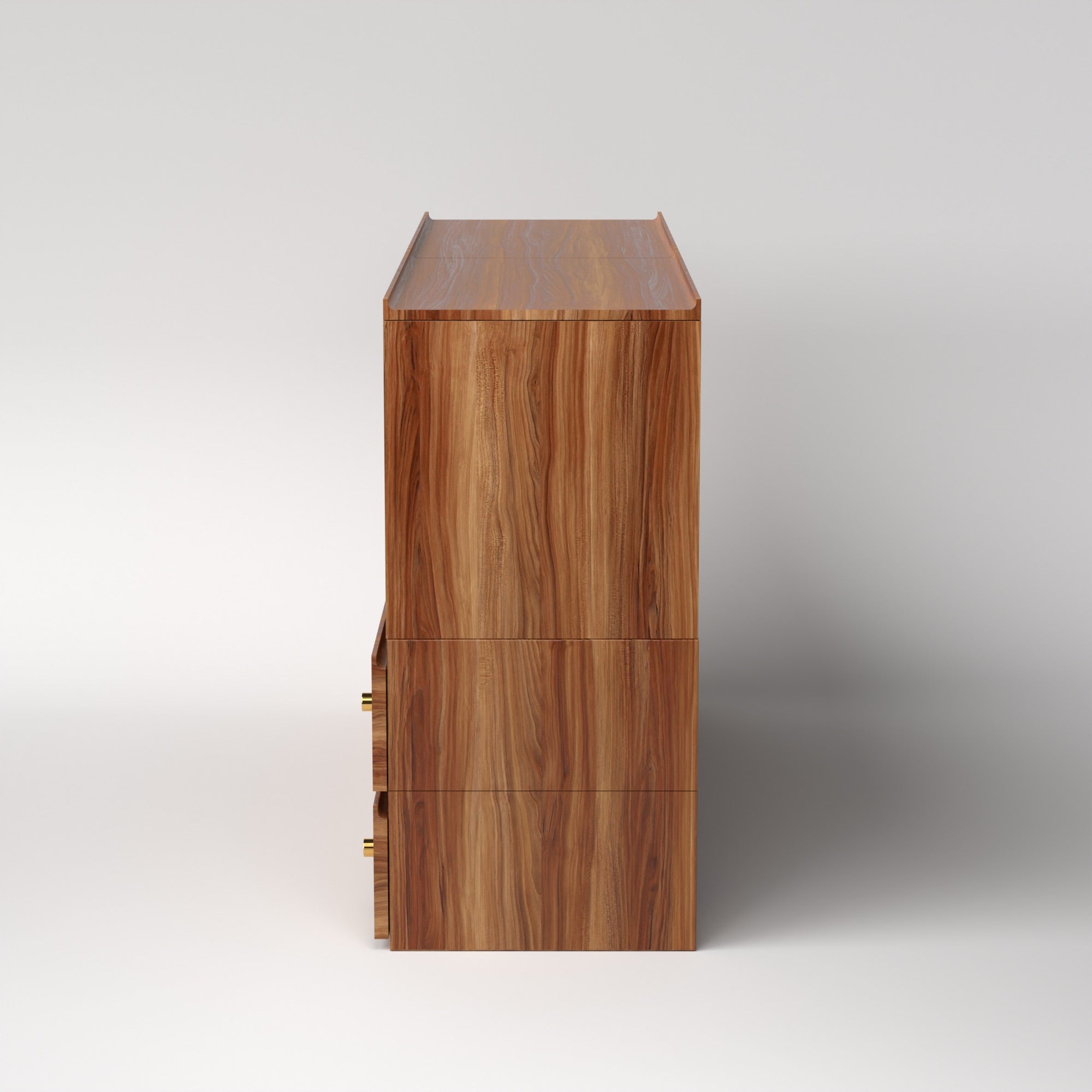 Stava Modular Credenza System | Solid Walnut/Teak/Oak Wood (4x2) | 5.5 Feet Length