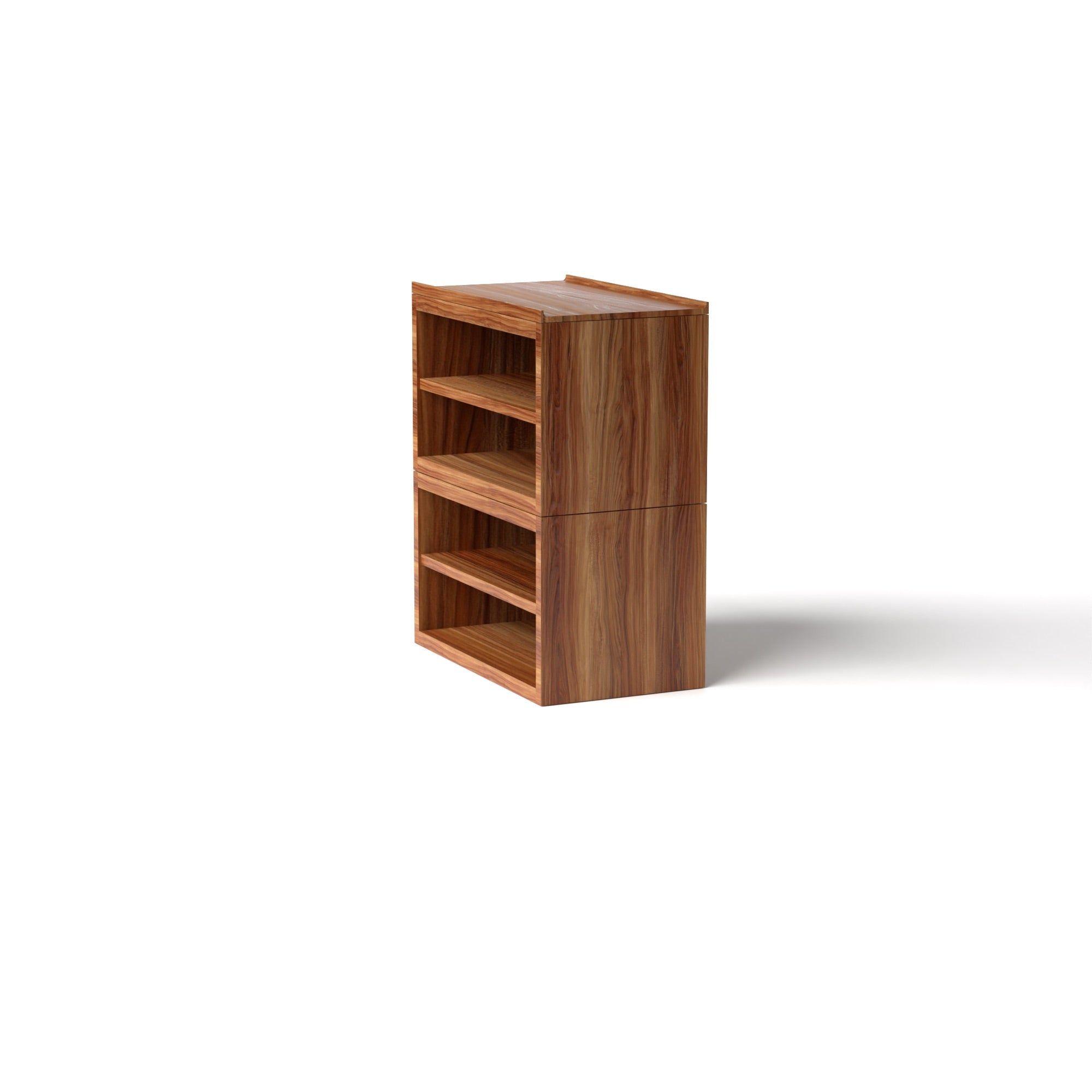 Stava Modular Shelving System | Solid Walnut/Teak/Oak Wood (4x1) | 3 F