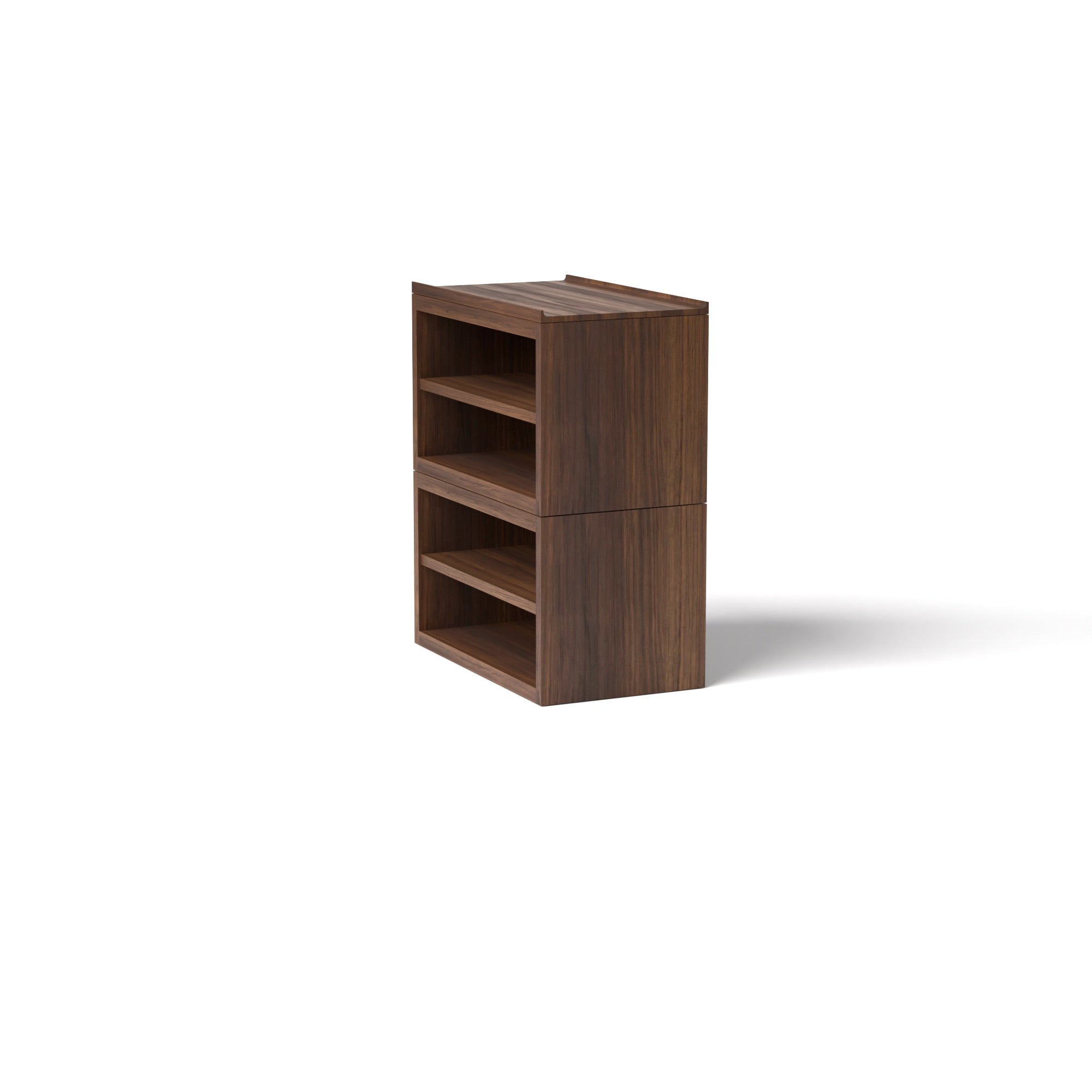 Stava Modular Shelving System | Solid Walnut/Teak/Oak Wood (4x1) | 3 Feet Length