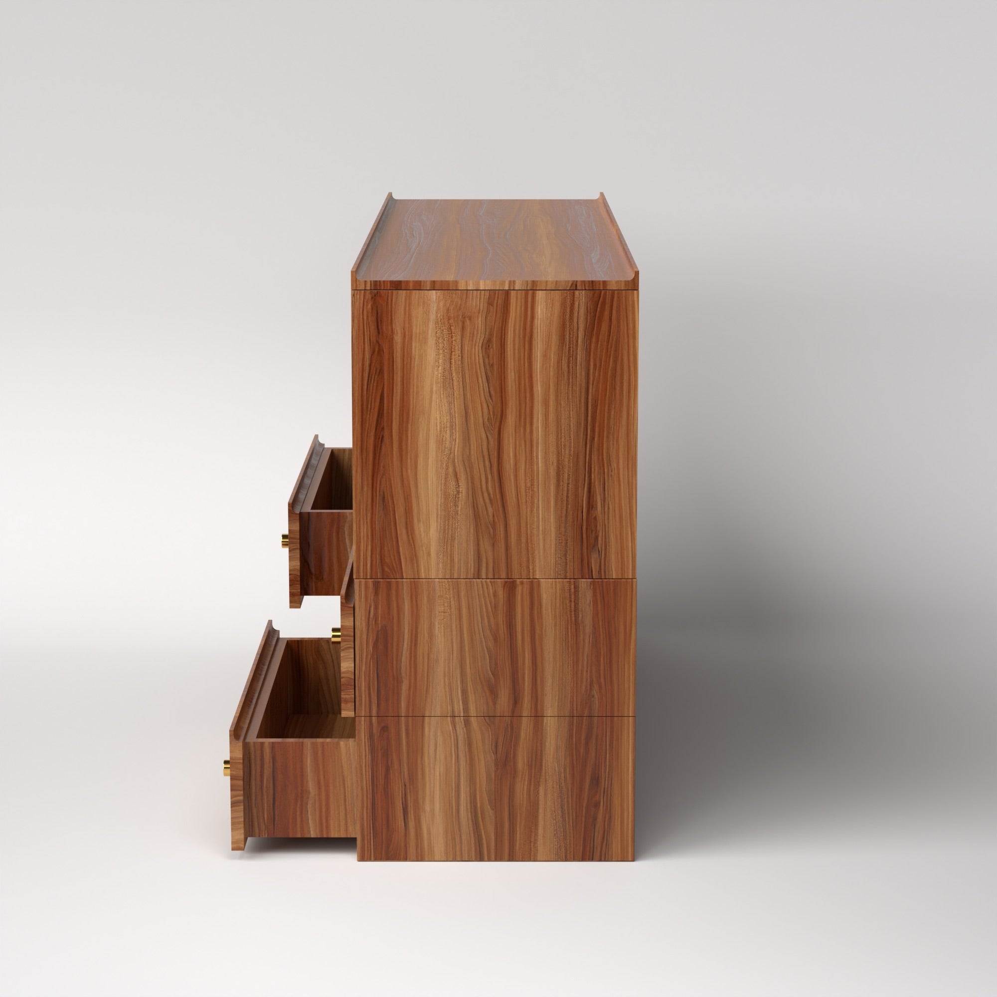 Stava Modular Credenza System | Solid Walnut/Teak/Oak Wood (4x2) | 5.5 Feet Length