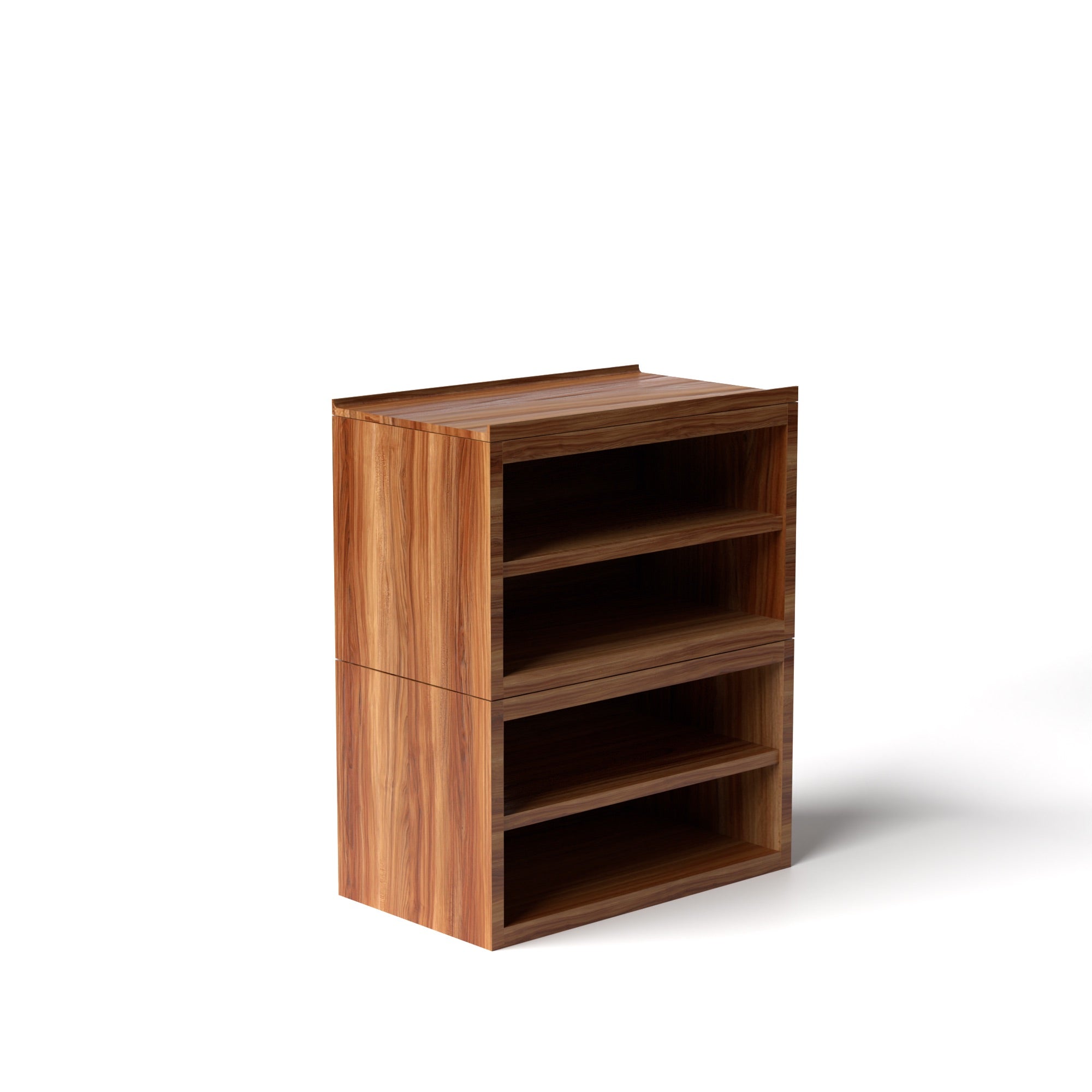 Stava Modular Shelving System | Solid Walnut/Teak/Oak Wood (4x1) | 3 F