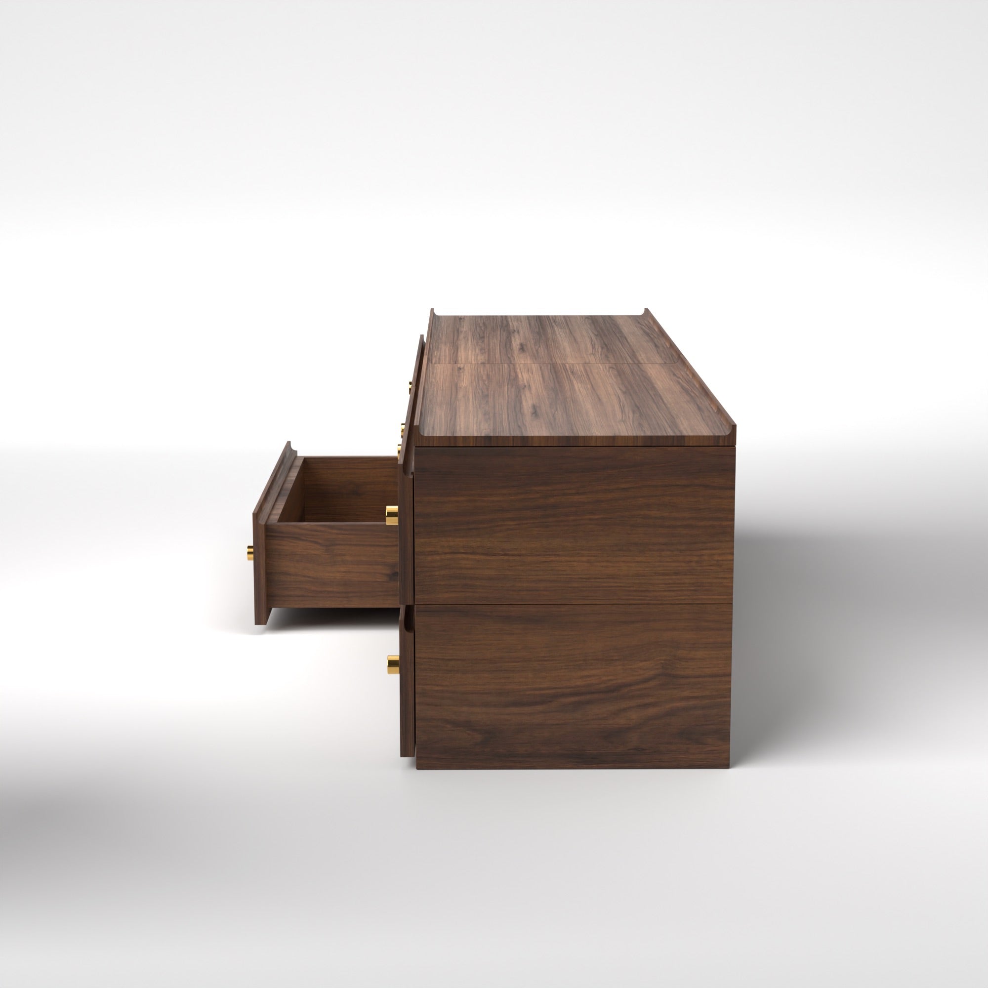 Stava Modular Drawer System | Solid Walnut/Teak/Oak Wood (2x2) | 5.5 Feet Length