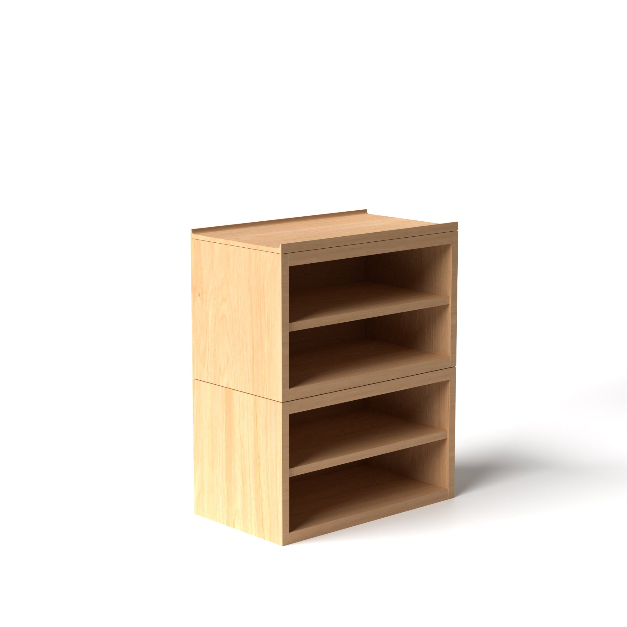 Stava Modular Shelving System | Solid Walnut/Teak/Oak Wood (4x1) | 3 Feet Length