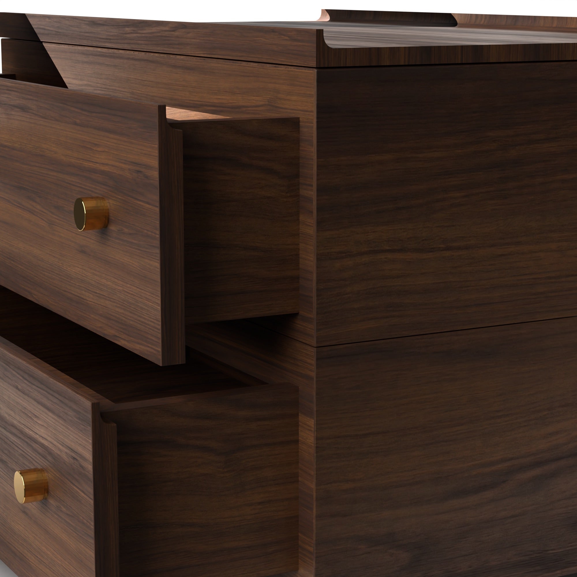 Stava Bedside Table | Solid Walnut/Teak/Oak Wood | 3 Feet Length